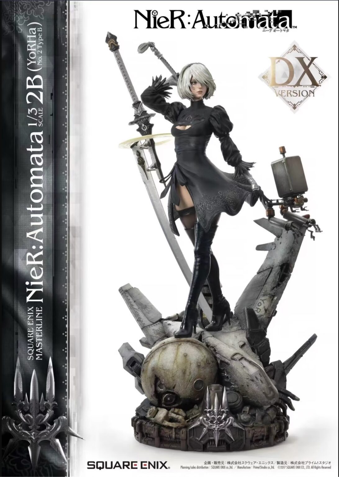 Prime1Studio x Square Enix Licensed Nier:Automata 2B 1/3 Scale Statue - Official Collectible Figure for Anime & Gaming Fans | Perfect for Display in Home Office or Gaming Room
