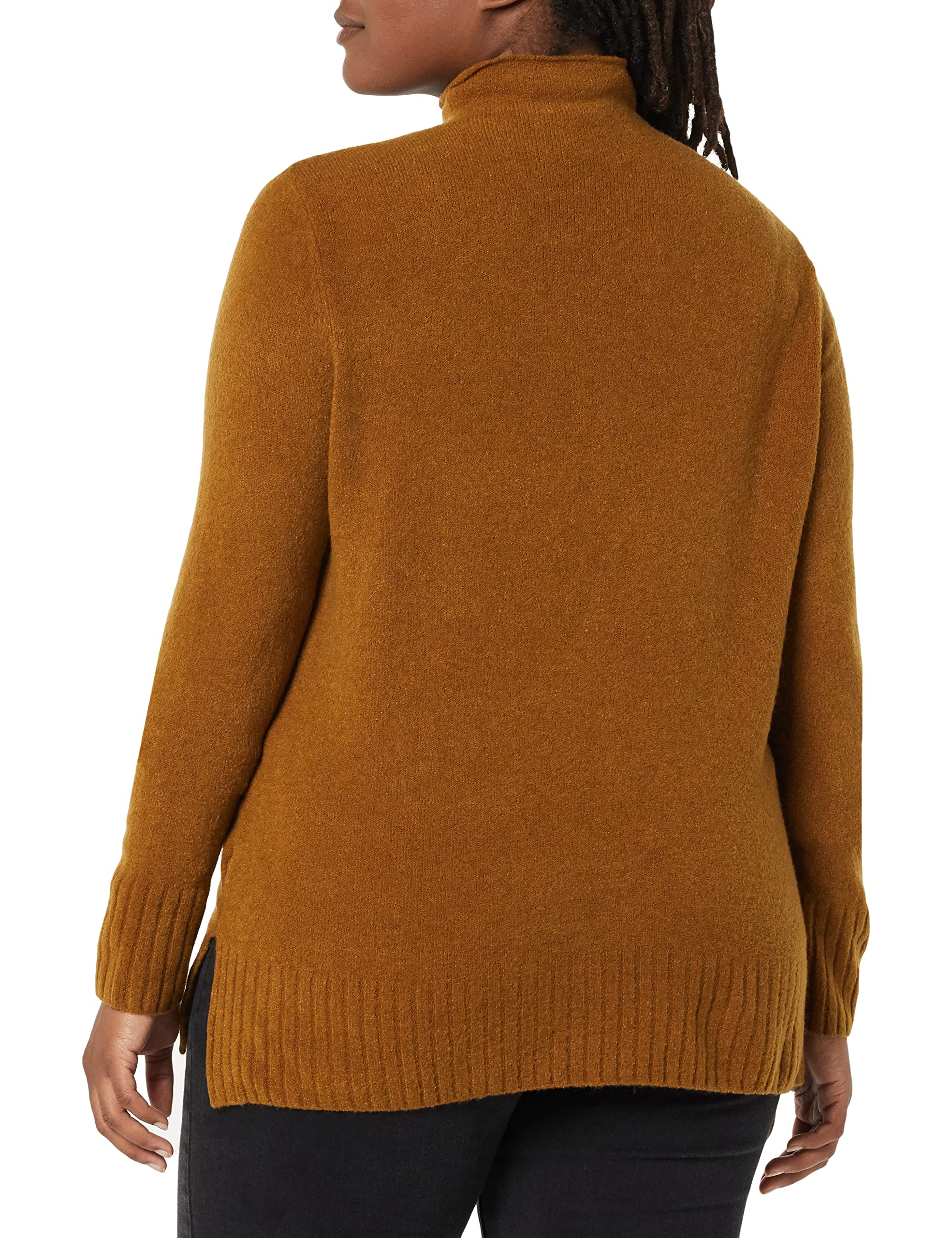 Goodthreads Women's Mid-Gauge Stretch Funnel Neck Sweater - Cozy Winter Pullover for Casual Outfits & Office Wear