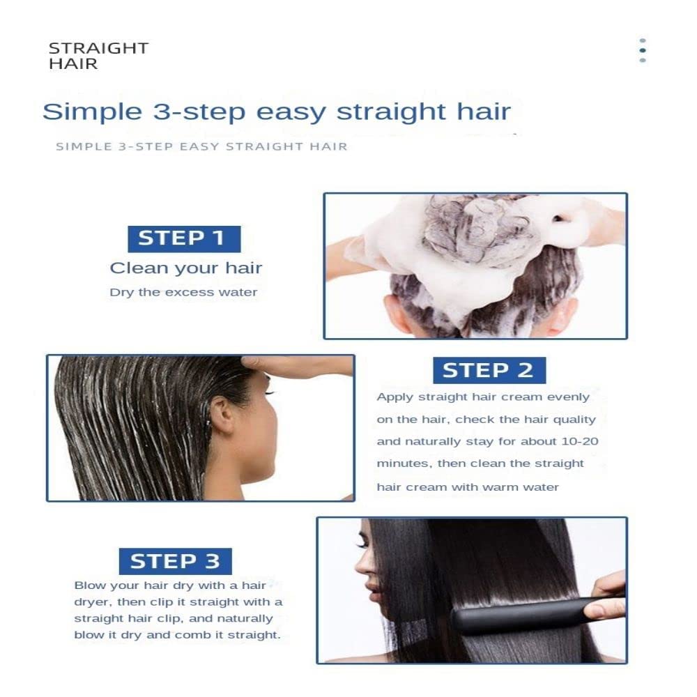 Athartle Silk & Gloss Hair Straightening Cream - Protein Enriched for Men & Women, No Clip or Heat Required | Best Hair Straightening Product for Smooth, Shiny Hair at Home, Work & Special Occasions (1pc)