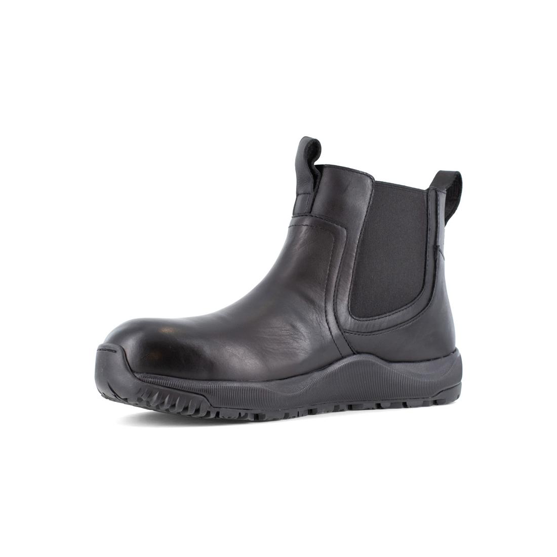 Street Shield Composite Toe Slip On Work Boots - Black Safety Shoes for Men | OSHA Compliant, Lightweight & Comfortable for Construction, Warehouse & Outdoor Work