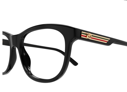 Gucci GG1292O 001 Black Clear Soft Cat Eye Men's Eyeglasses - Stylish Prescription Glasses for Men, Fashionable Cat Eye Frame for Everyday Wear & Office Use