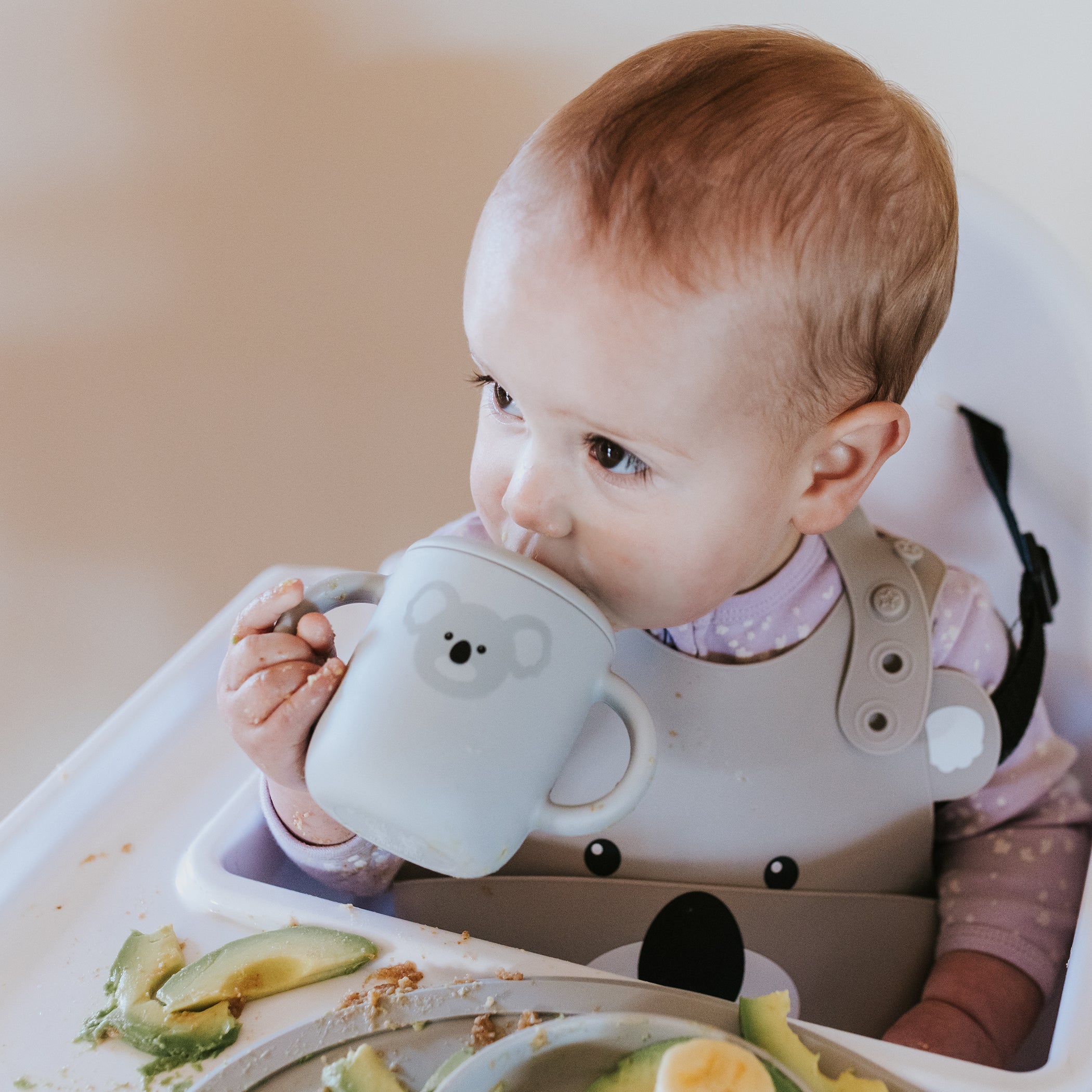 Aussie Animals 'Koala' 5-Piece Silicone Feeding Set - Perfect Baby Shower Gift for New Parents | BPA-Free, Dishwasher Safe Baby Utensils for Easy Mealtime