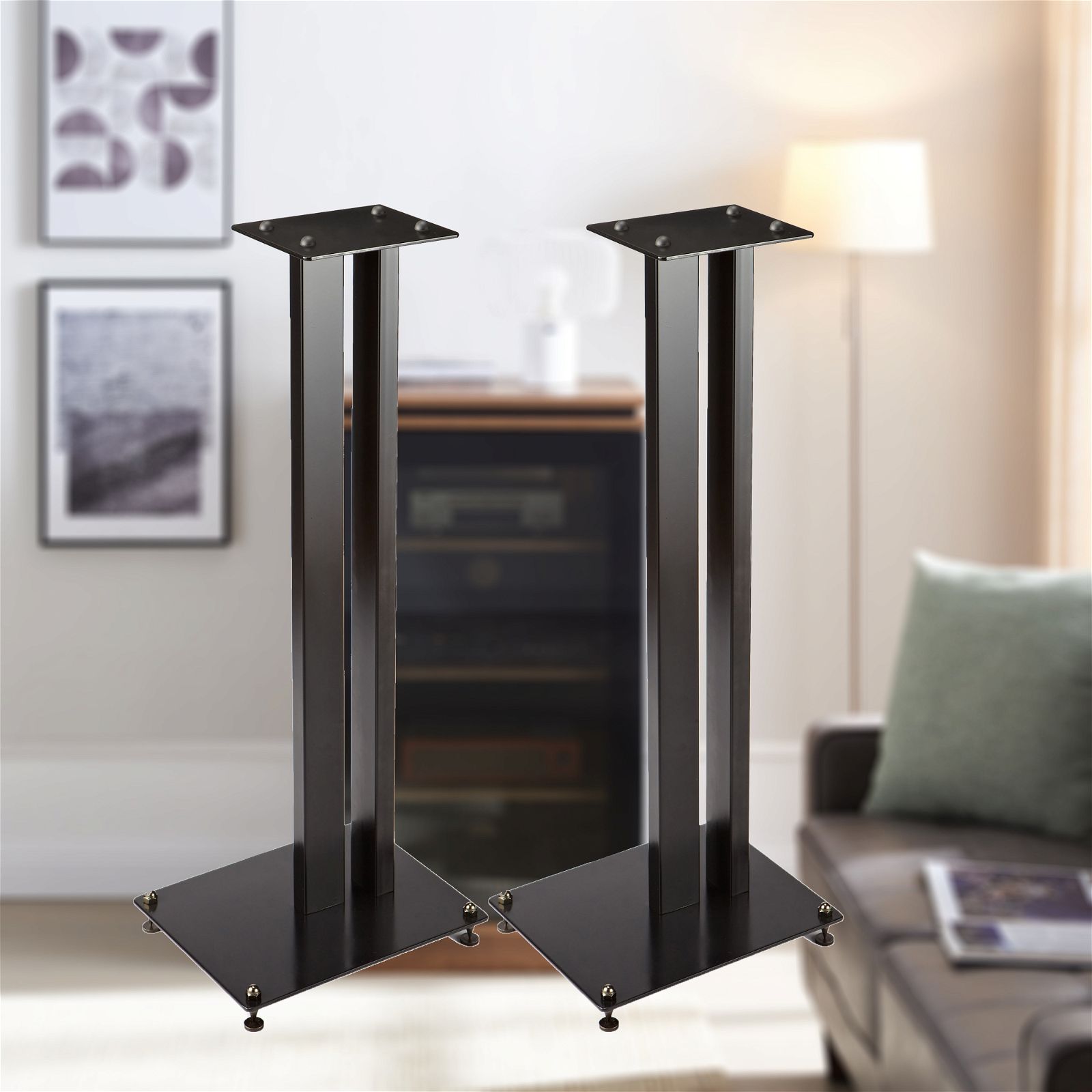 Tauris™ SP199 29-Inch Modern Speaker Stands - Premium Adjustable Speaker Stands for Bookshelf Speakers, Home Theater, and Studio Monitors - Perfect for Living Room, Gaming Setup, and Audio Enthusiasts