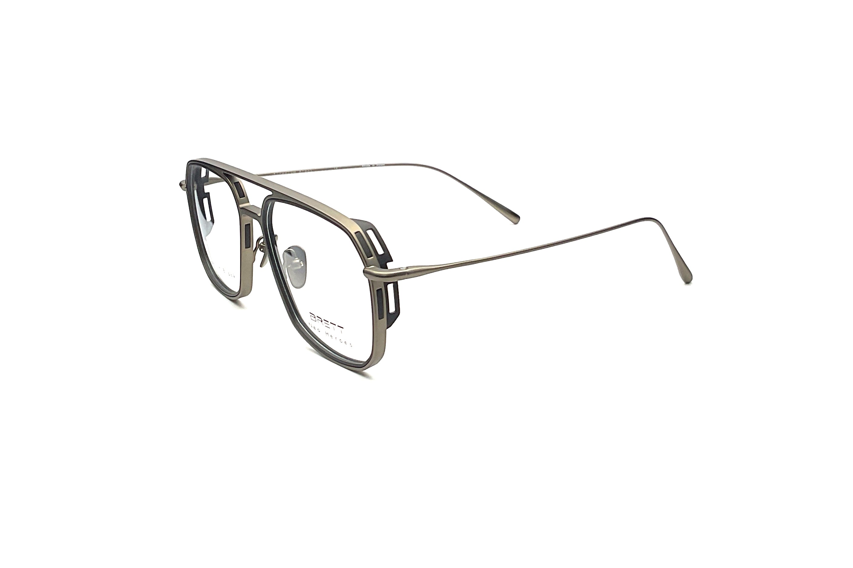 BRETT Eyewear Louis Gunmetal Black Sunglasses for Men - Stylish UV Protection Shades for Driving, Outdoor & Fashion