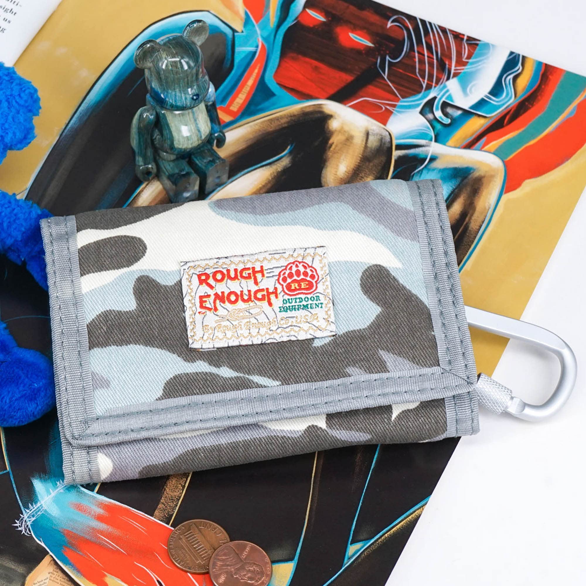 Preppy Teens Wallet with Lanyard Keychain - Durable Gift for Boys & Girls - School & Travel Use