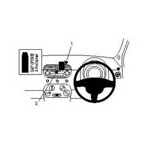ClicOn No Holes Center Dash Mount for Fiat 500 (2007-2015) - Universal Phone Holder for Car, Perfect for GPS Navigation & Hands-Free Driving