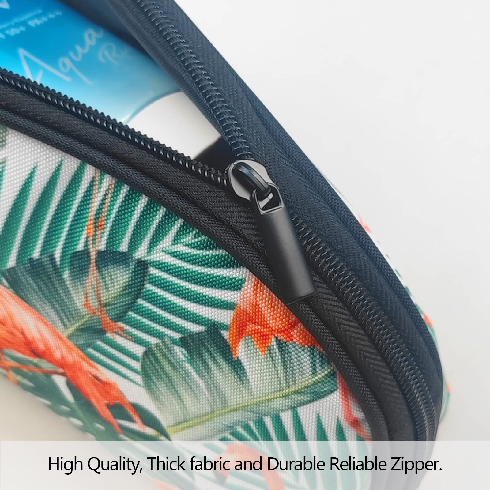 2 Pack Waterproof Travel Makeup Bag for Women - Portable Cosmetic Organizer Pouch with Flamingo Design - Perfect for Vacation, Gym & Daily Essentials Storage