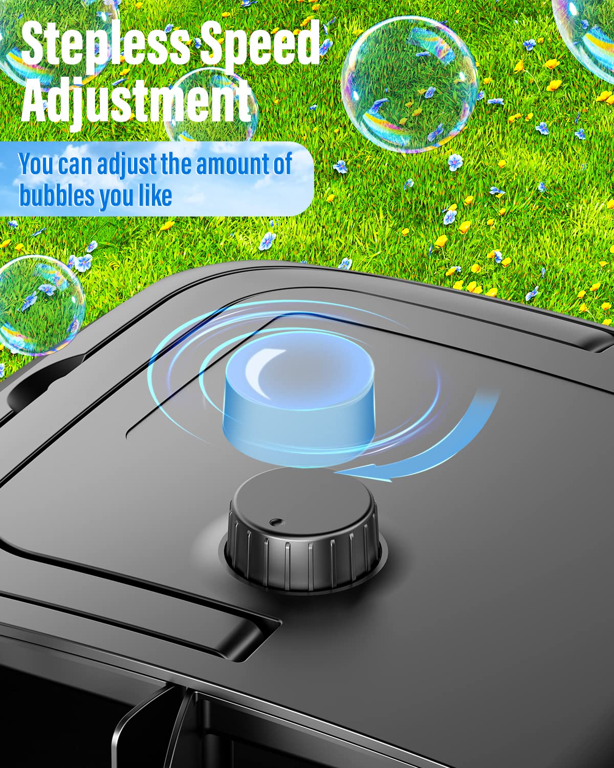 16 Wands Automatic Bubble Machine for Kids - 8000+ Bubbles per Minute, 14.2oz Large Capacity Bubble Blower - Perfect Bubble Maker Toy for Birthday Parties, Weddings, Outdoor Play & Backyard Fun