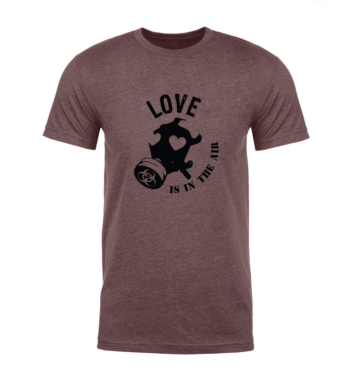 Love is in The Air Gas Mask Graphic T-Shirt for Men - Valentine's Day Novelty Tee - Perfect for Couples Gifts, Date Nights & Alternative Fashion