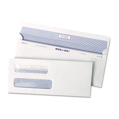 Quality Park Products Reveal-n-Seal Double Window Envelopes 3-5/8