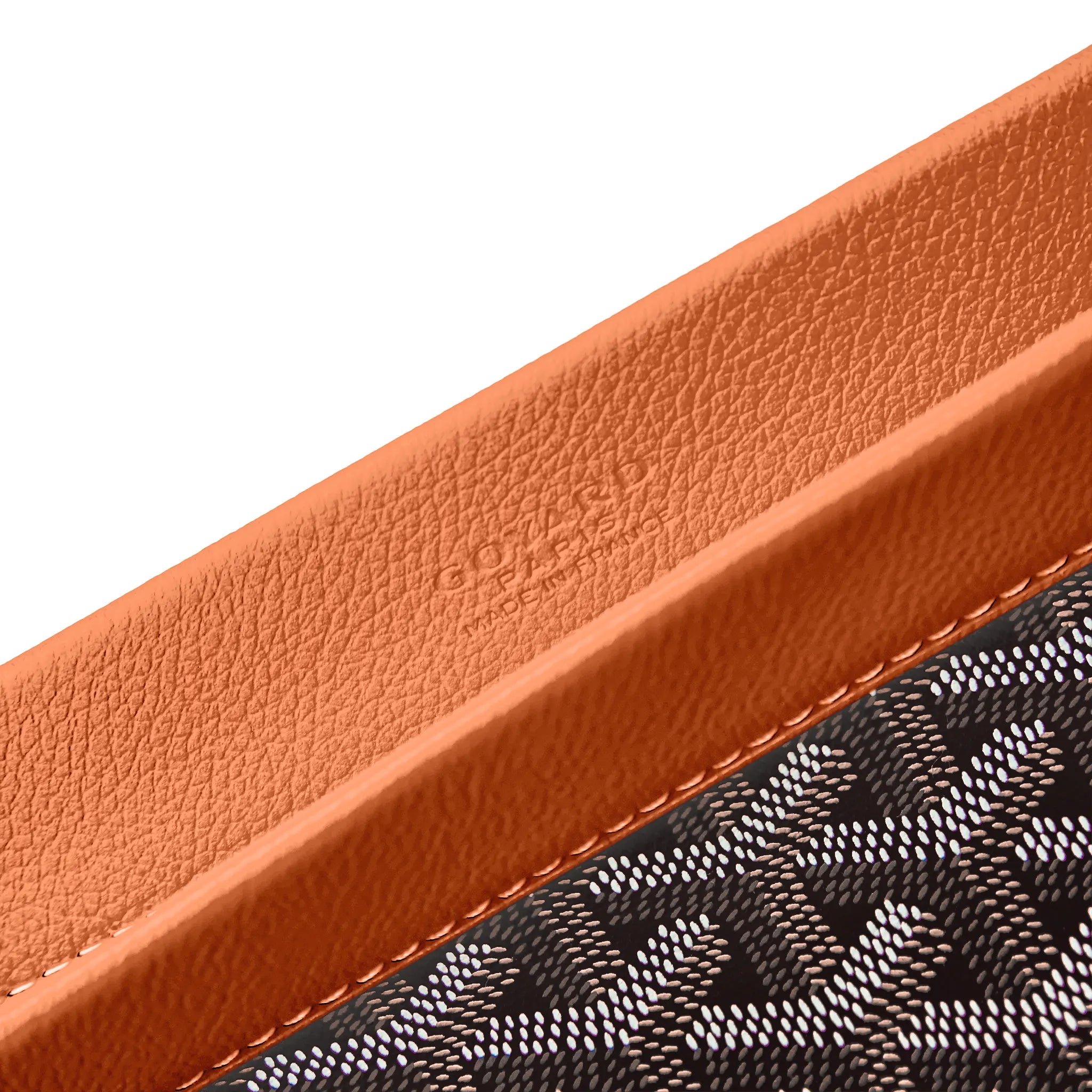 Goyard Conti Black & Tan Leather Pouch - Luxury Travel Organizer for Passport, Wallet & Essentials | Perfect for Business Trips & Daily Use