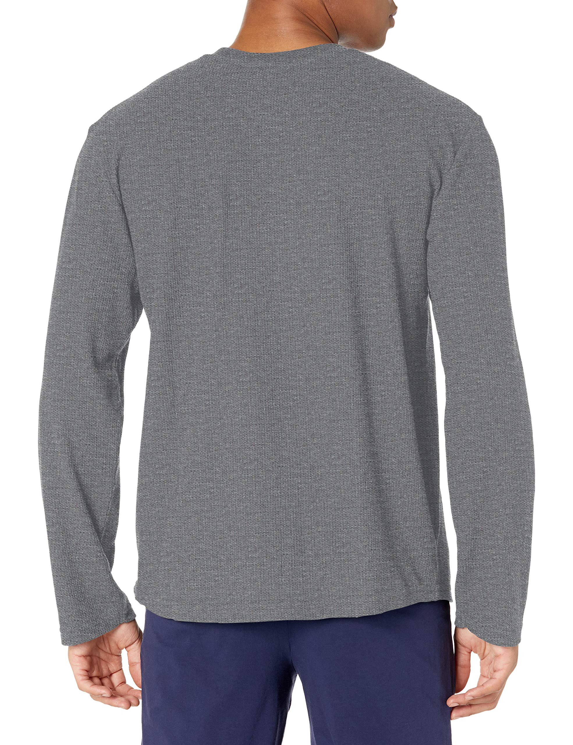 IZOD Men's Waffle Crew Neck Long Sleeve Thermal Shirt - Soft Cotton Blend for Winter Warmth & Layering | Perfect for Casual Wear, Outdoor Activities & Cold Weather