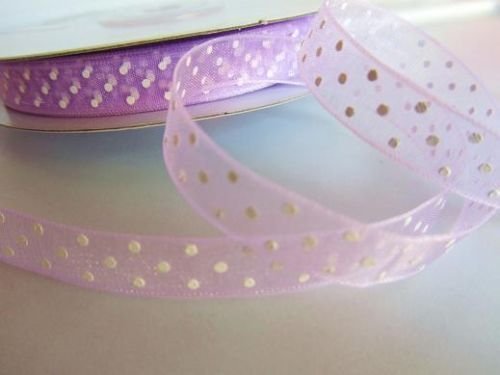 50 Yard Roll Sheer Polka Dot 3/8