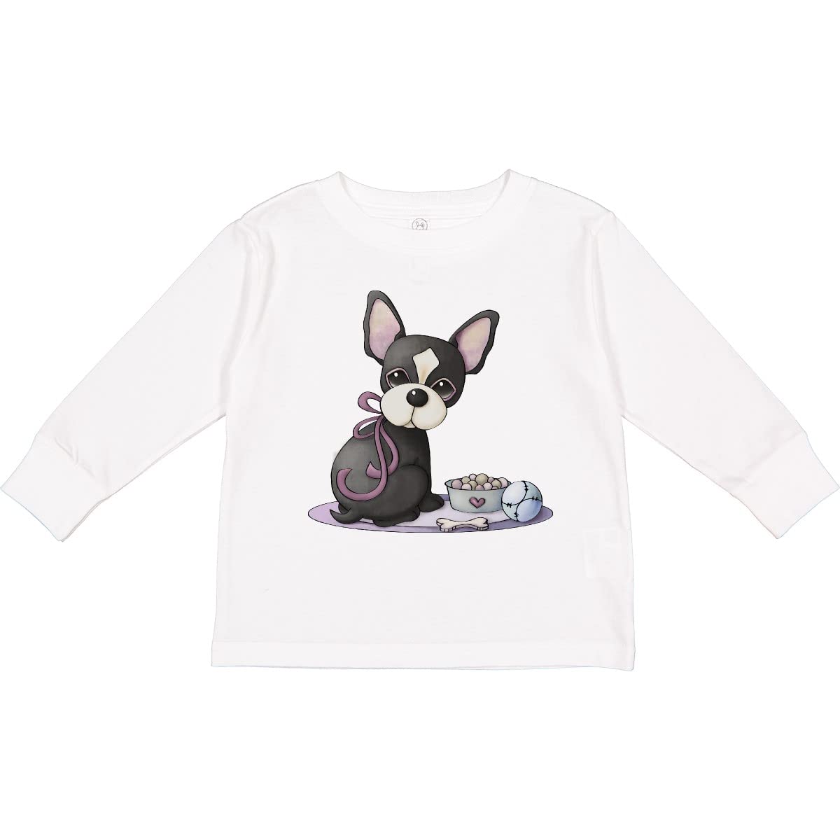 Inktastic Cherry Chihuahua Puppy Dog Toddler Long Sleeve T-Shirt - Cute Pet Lover Outfit for Kids, Boys & Girls - Perfect for Playdates, Birthday Parties & Family Photos
