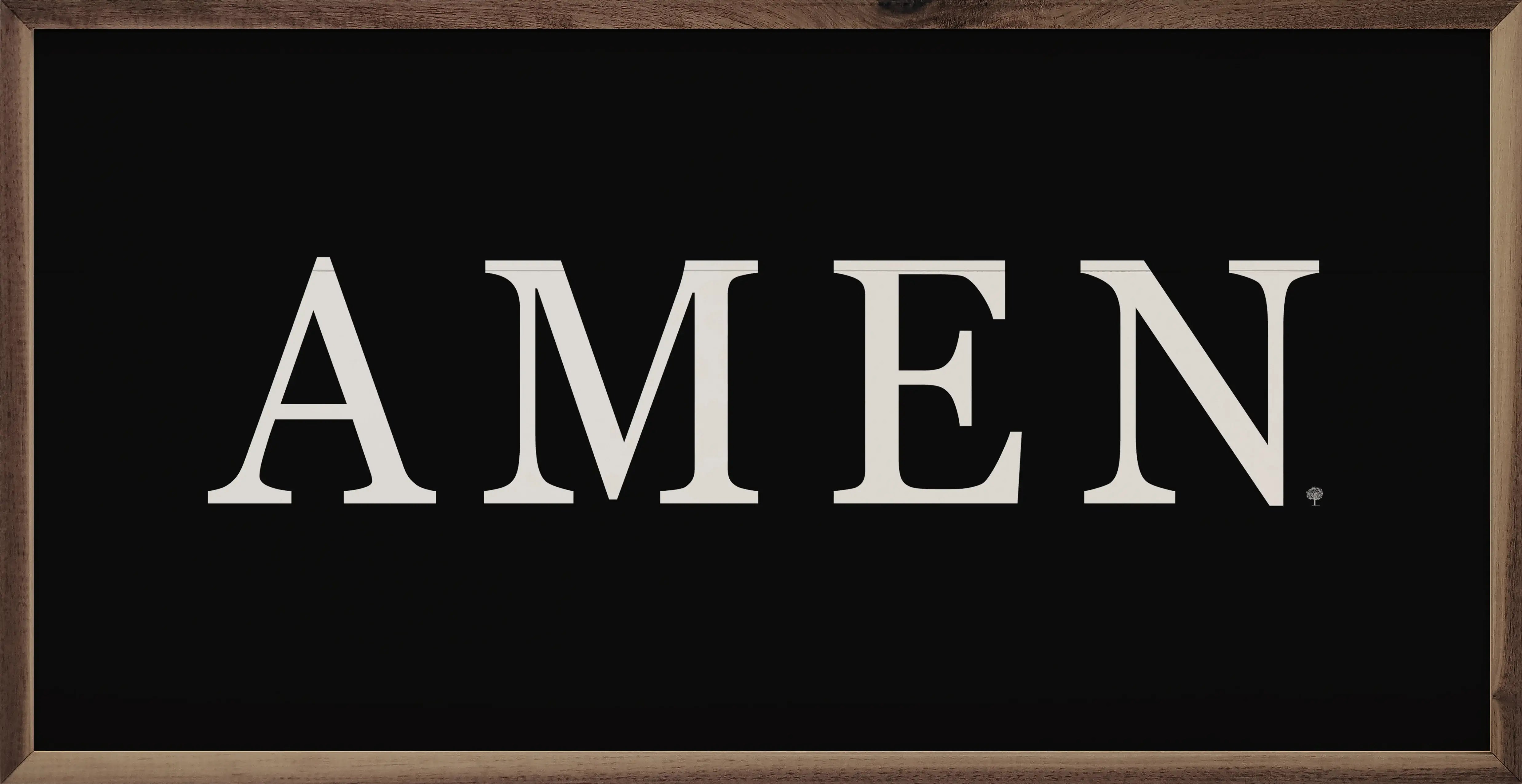 Amen Wood Framed Print - Inspirational Wall Art Decor for Home, Office & Church - Perfect for Living Room, Bedroom & Prayer Space