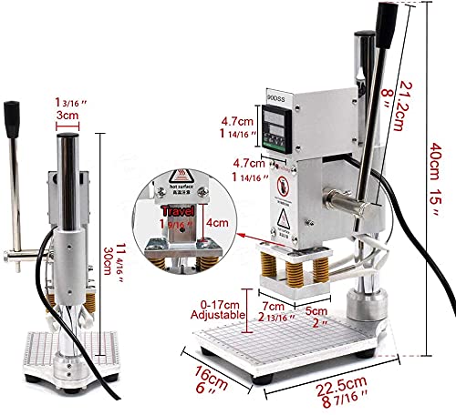 Upgraded 110V Hot Foil Stamping Machine 5x7cm (1.97