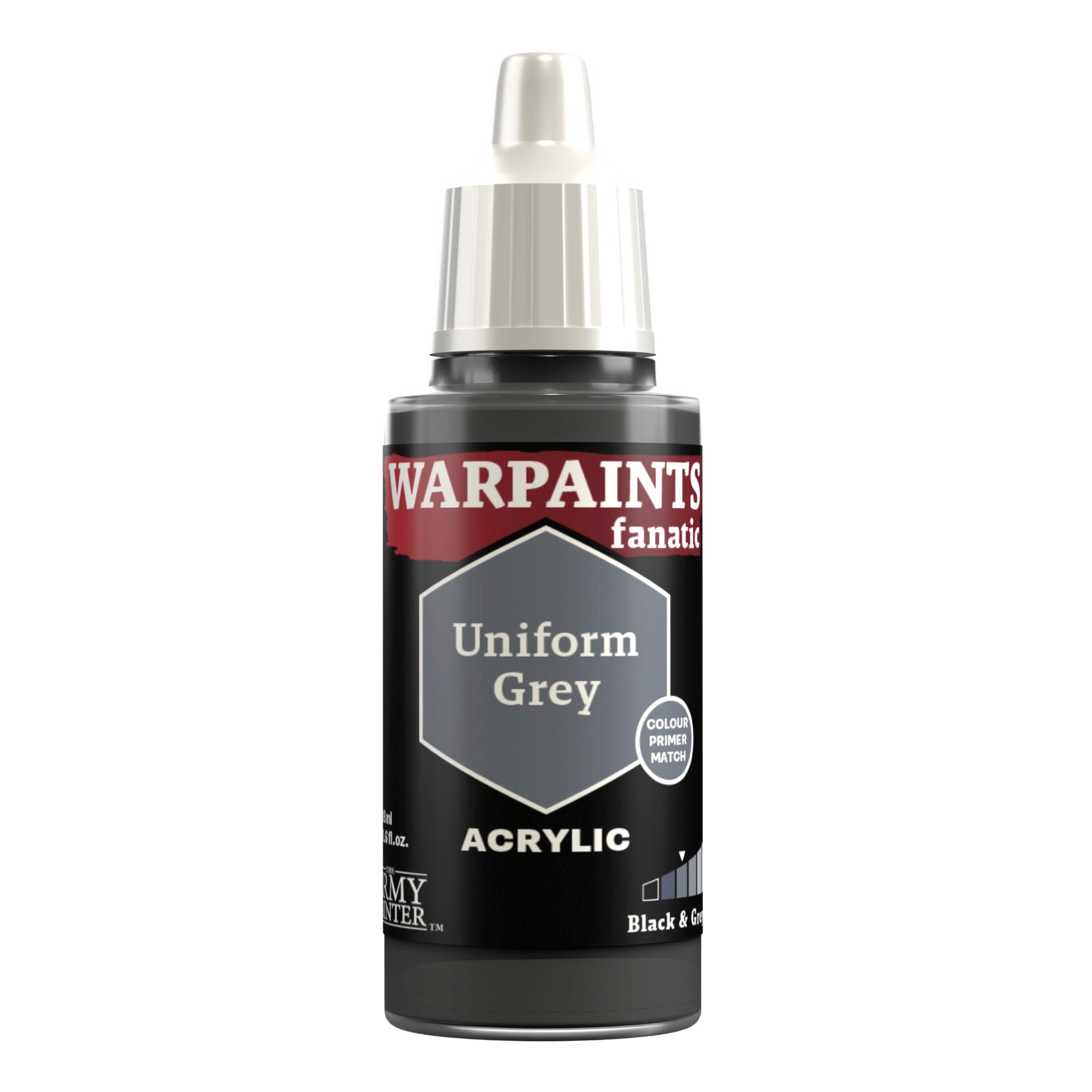 Warpaints Fanatic: Uniform Grey - Premium Miniature Paint for Warhammer & Tabletop Gaming - Perfect for Model Kits, D&D, and Hobby Painting