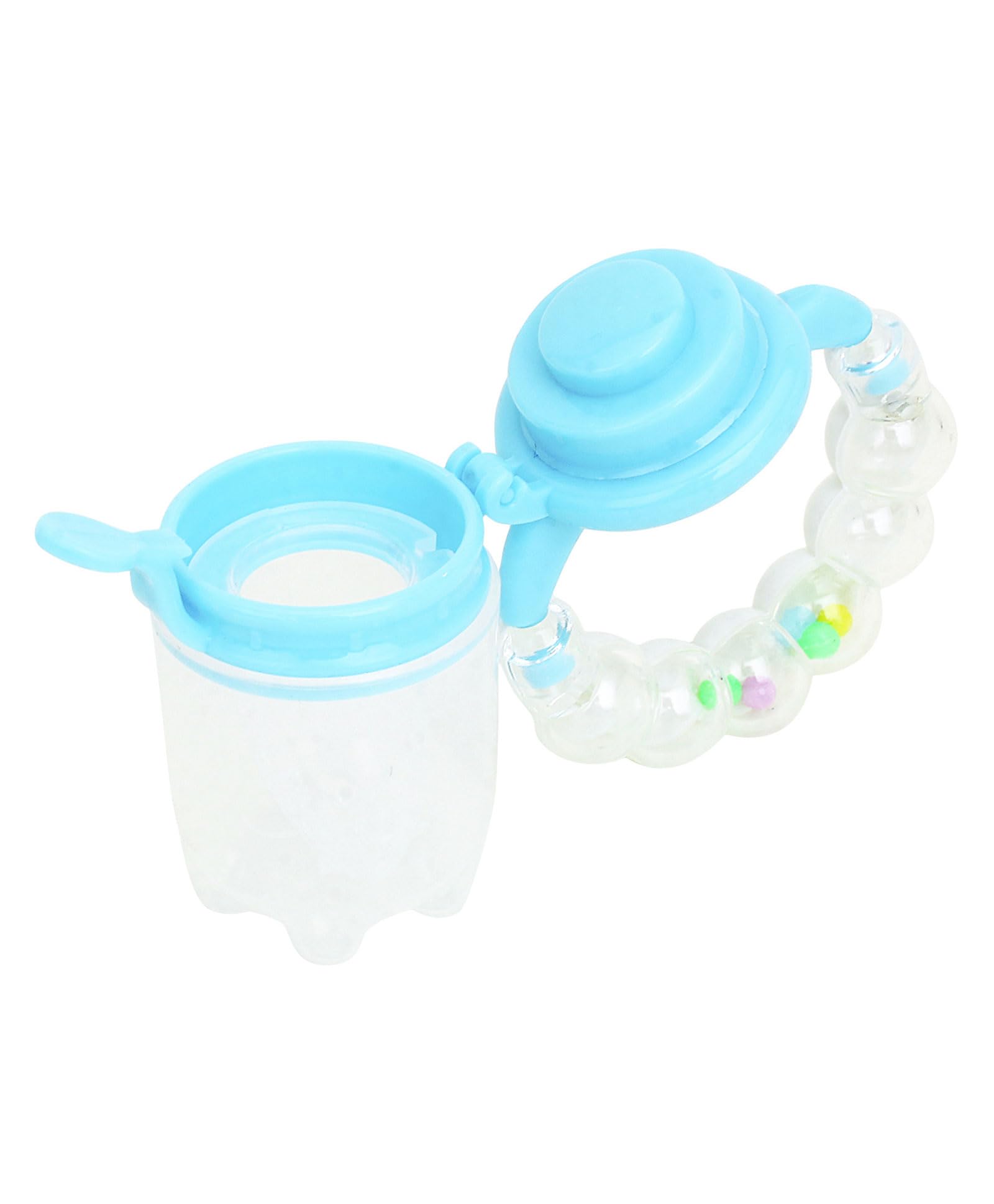 Joy Buzz Rattle Teether & Baby Spoons Set | BPA-Free Silicone Teething Toy & Feeding Utensils | Safe Infant Care for Babies 6+ Months | Perfect for Soothing Sore Gums & First Solid Foods (White & Peach) | Great for Home, Travel & Daycare Use