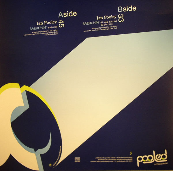 An Pooley – Searchin' Pooledmusic – PLD005 | Vinyl Record for Music Collectors & DJs – Perfect for Home Listening & Club Sets