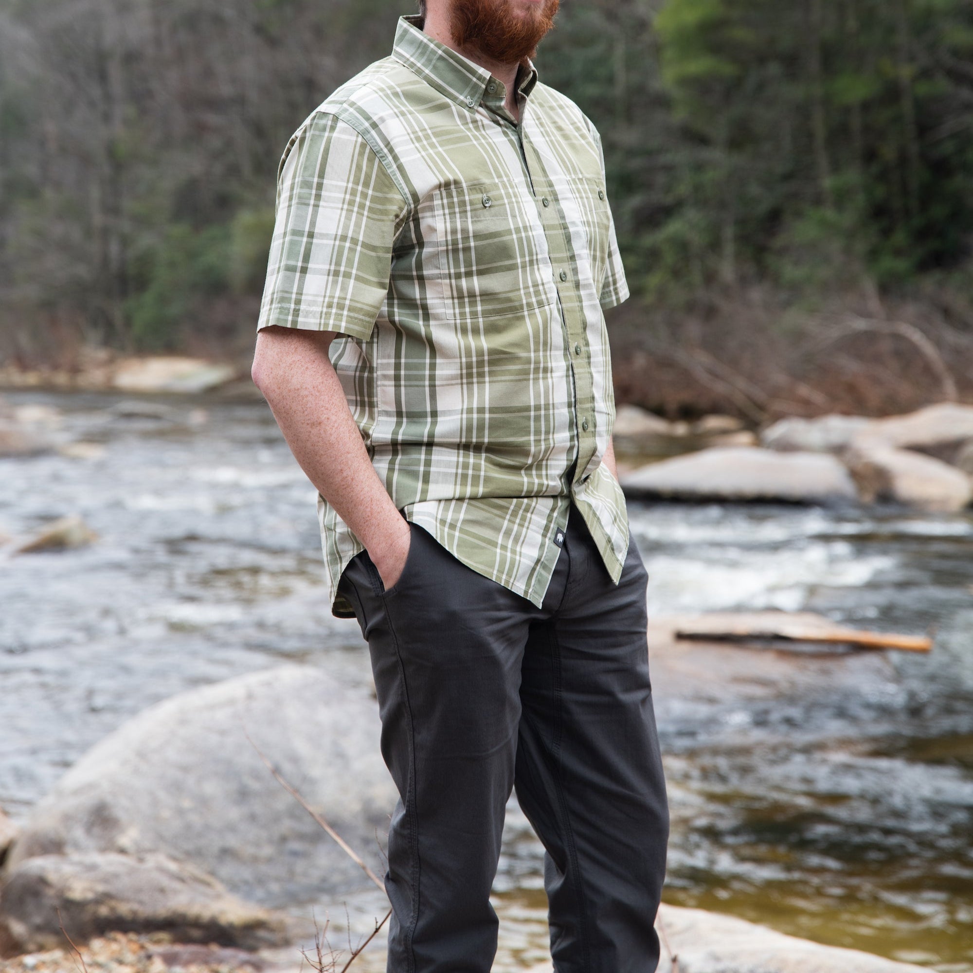 Denison Short Sleeve Shirt for Men - Casual Button Down Shirt with Comfort Fit | Perfect for Office, Travel & Summer Outfits