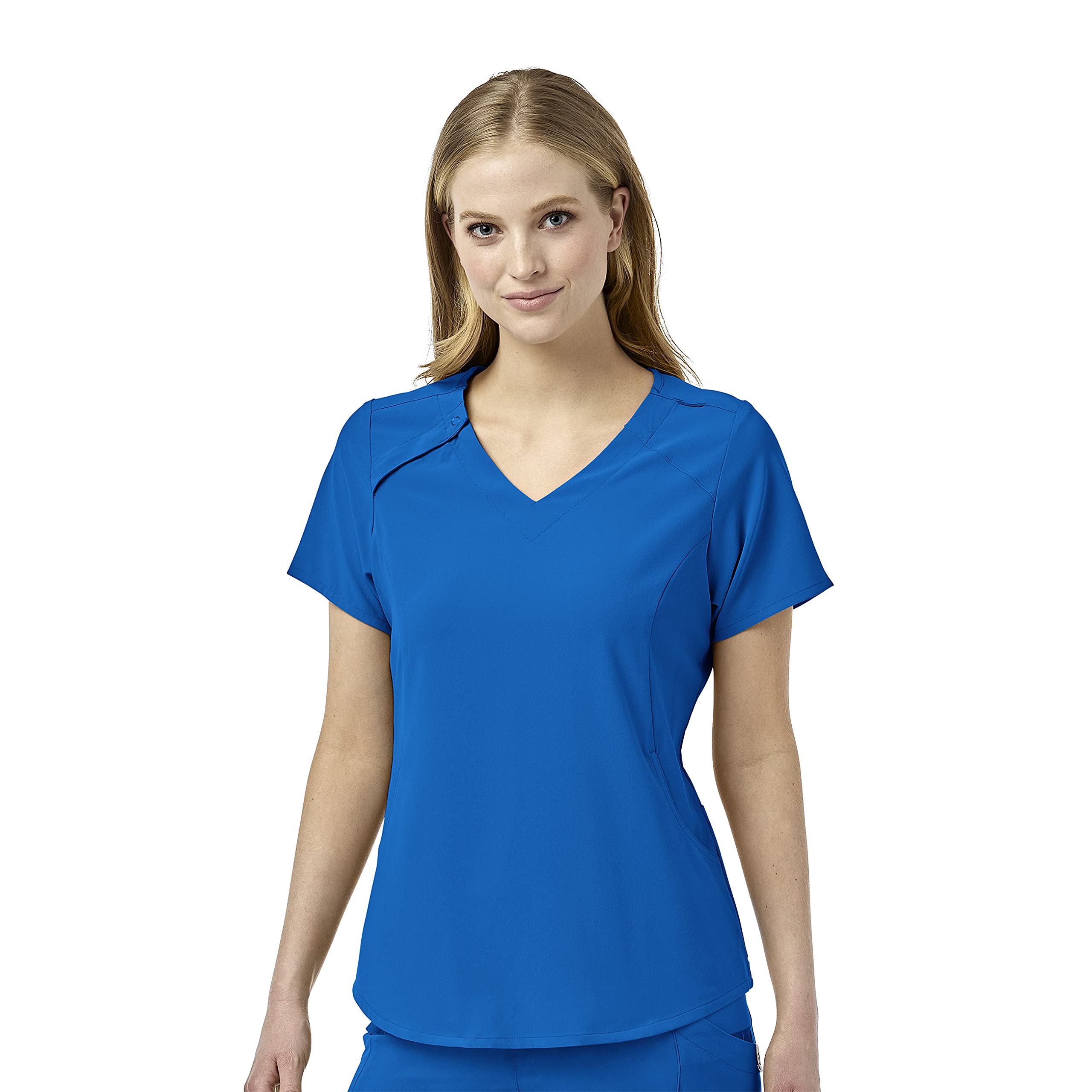 WonderWink Renew Women's Zip Accent Scrub Top - Comfortable Medical Uniform for Nurses & Healthcare Professionals - Perfect for Hospitals, Clinics & Long Shifts