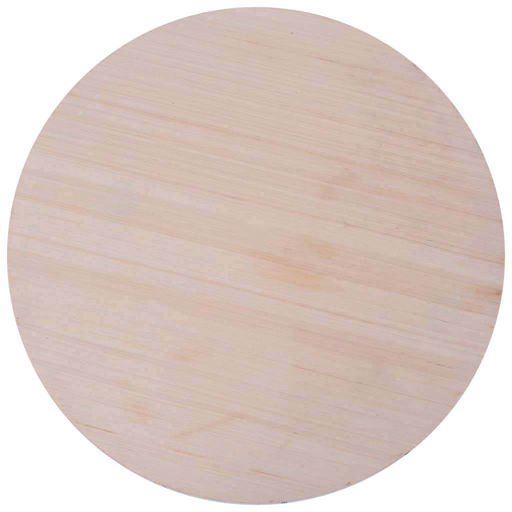 CHARMMA Modern Round Coffee Table - 15.6 Inch White Side Table for Living Room, Bedroom & Office - Perfect for Small Spaces & Home Decor