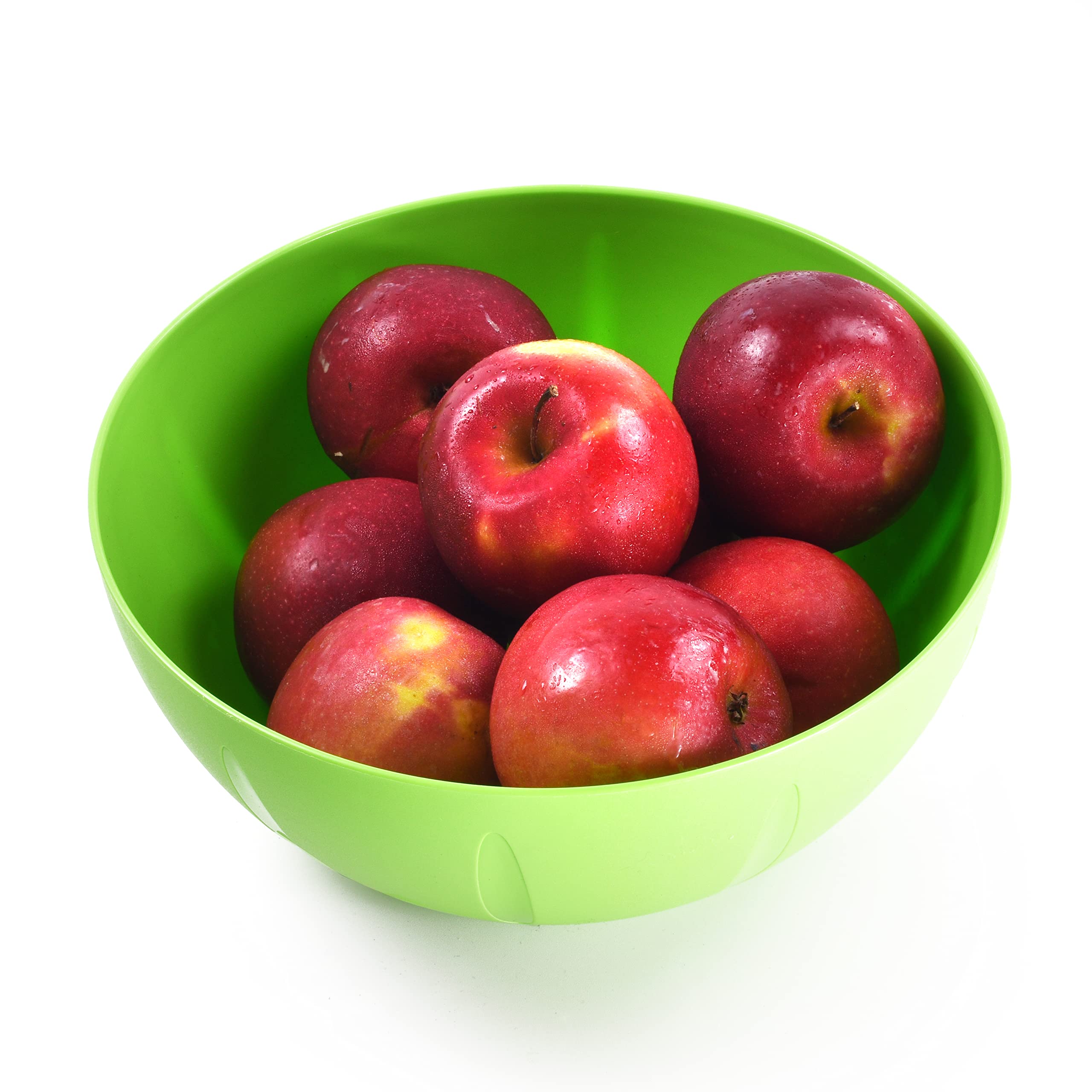 YBM HOME 8-Inch Plastic Mixing Bowls Set of 6 - Microwave Safe for Kitchen & Picnic
