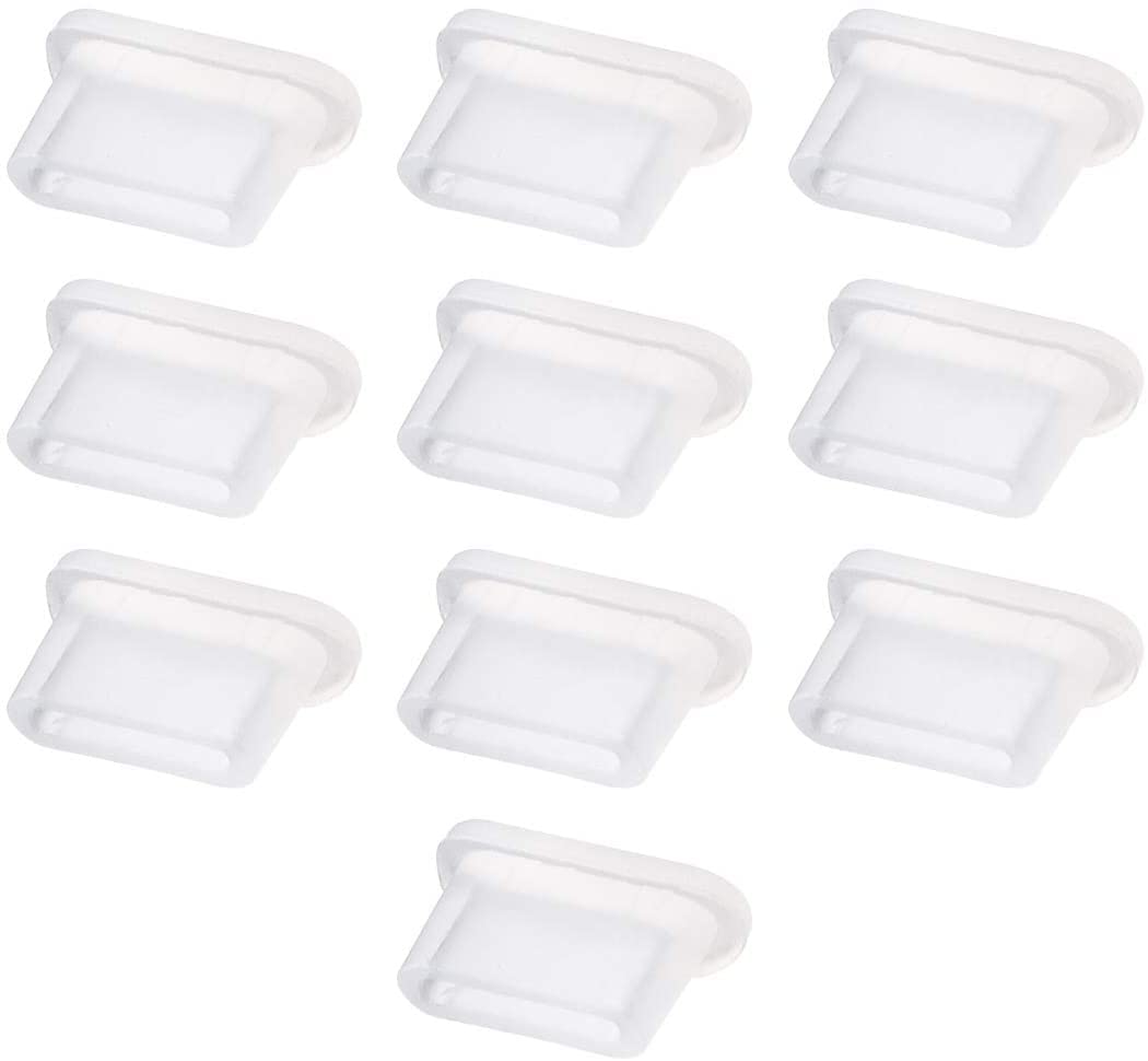 10pcs Silicone Type-C Port Covers - Dustproof USB-C Plug Protectors for Computers, Printers & Digital Devices | Transparent Anti-Dust Caps for Female Connectors (Perfect for Office, Home & Travel Use)