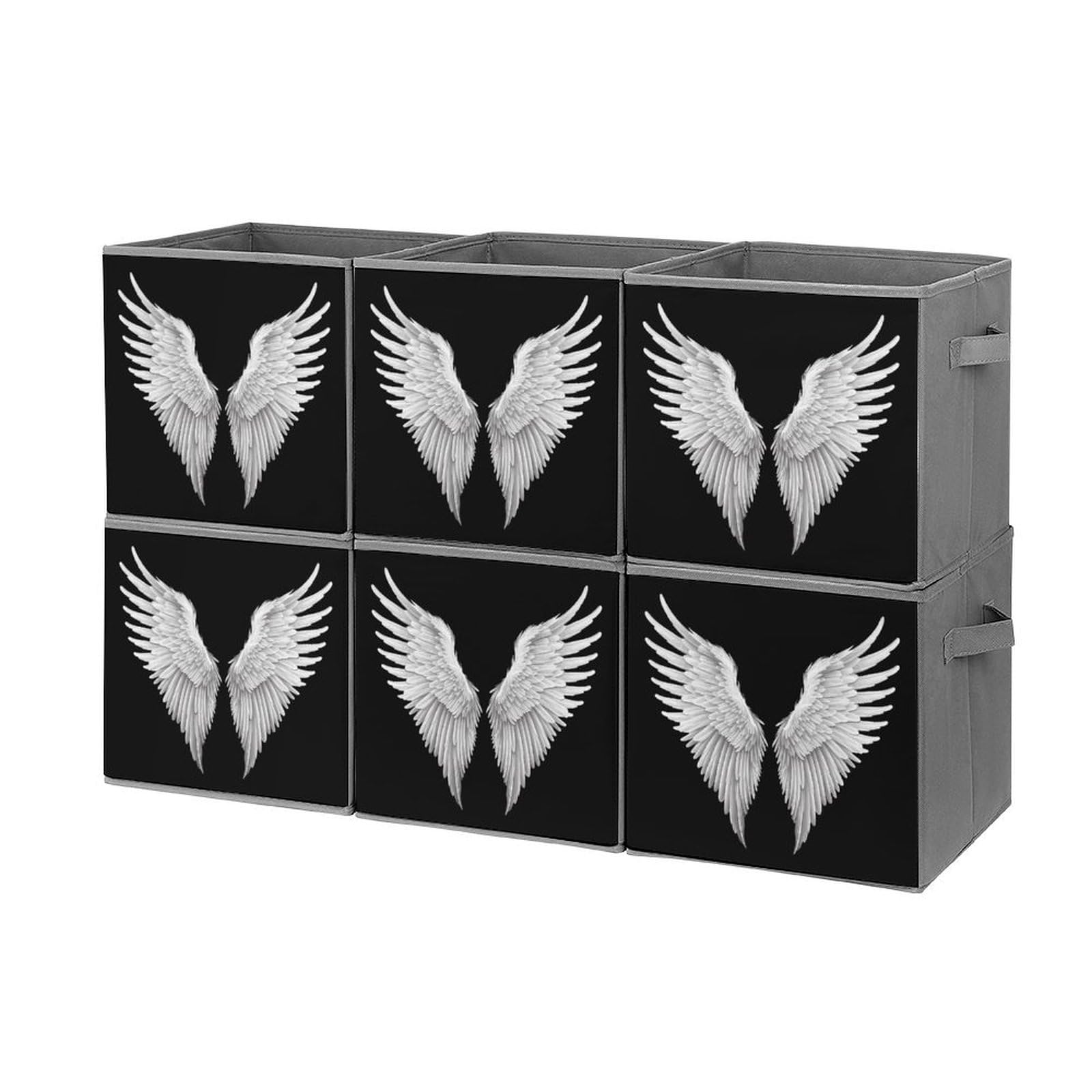Foldable Storage Cubes with Handles - 6PCS for Home & Office Organizing