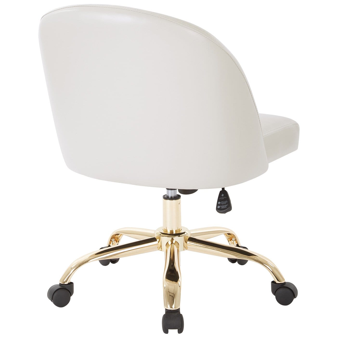 Office Star Ave Six Layton Mid Back Office Chair - Velvet Upholstered Ergonomic Desk Chair with Adjustable Height & Swivel [FL3224G] - Perfect for Home Office, Study, or Workspace