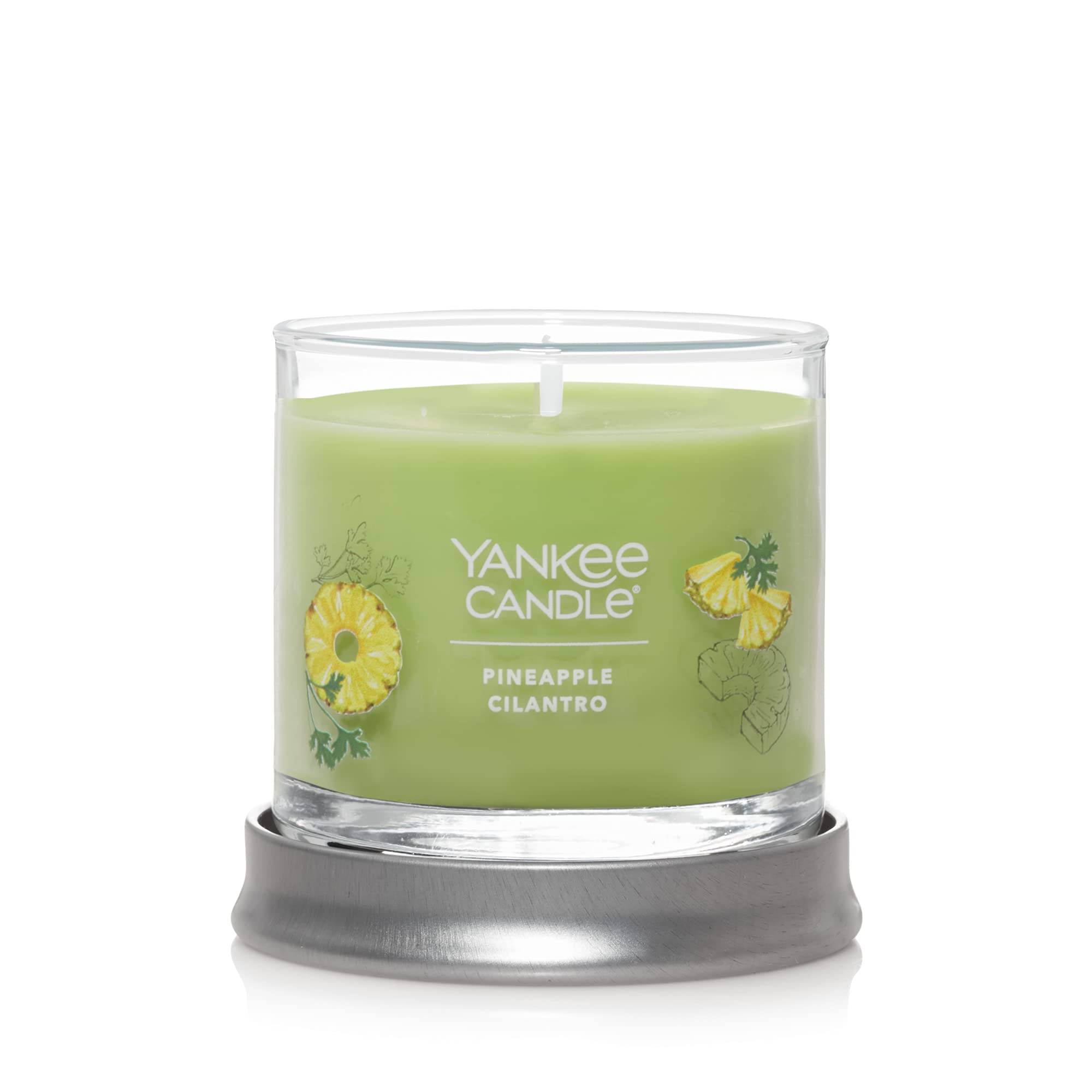 Pineapple Cilantro Scented Candle - Yankee Candle Signature 4.3oz Small Tumbler, Single Wick, 20+ Hours Burn Time - Perfect for Home Decor, Relaxation & Gifts