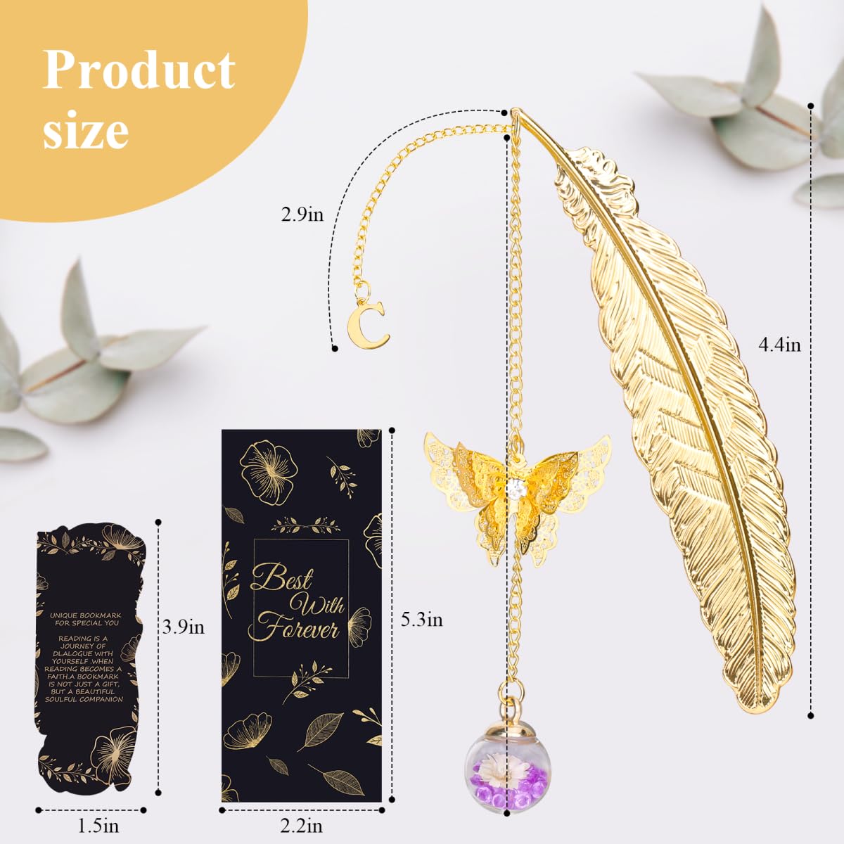Personalized Metal Feather Bookmarks - Custom Engraved Bookmark for Women, Mothers Day Gifts, Teacher Appreciation, Birthday Presents - Unique Reading Accessories for Book Lovers & Readers - Perfect for Book Clubs, Reading Nooks & Literary Gifts