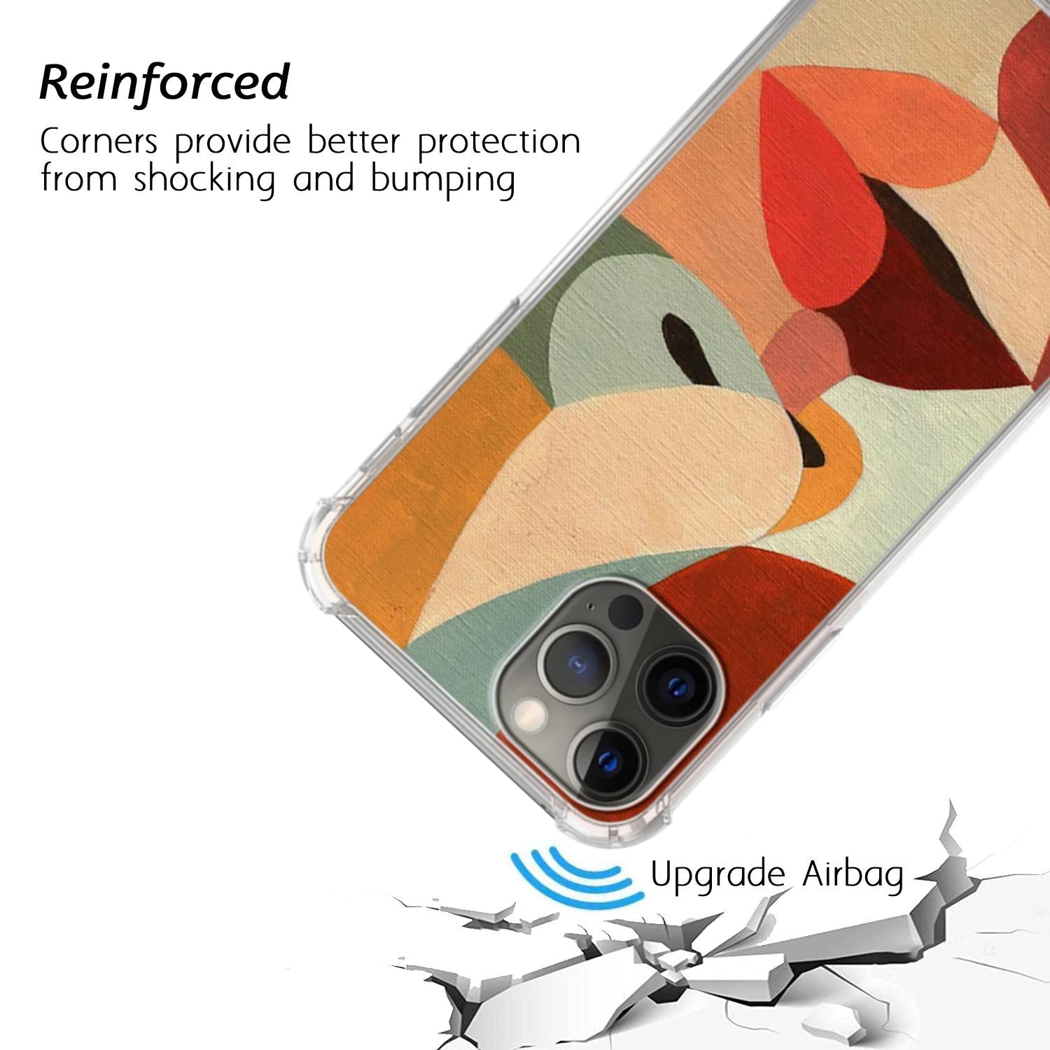 Abstract Art iPhone 12 Pro Max Phone Case - Trendy Aesthetic Kiss Design TPU Bumper Cover for Women & Men - Durable Shockproof Protection for Daily Use, Travel & Gift Giving