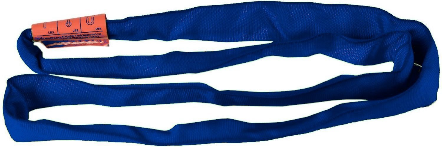 DR714 Heavy Duty Round Sling - 21,201 lb Capacity, 14-Foot Double Jacket Blue Lifting Sling for Construction, Towing & Industrial Applications