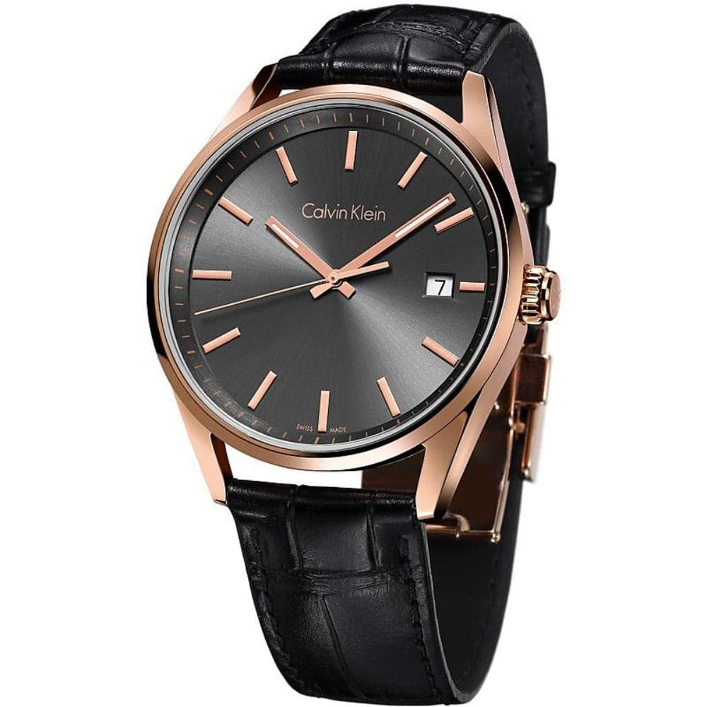CALVIN KLEIN K4M216C3 Men's Luxury Dress Watch - Slim Stainless Steel Case, Black Dial, Date Display - Perfect for Business, Formal Occasions & Gifts