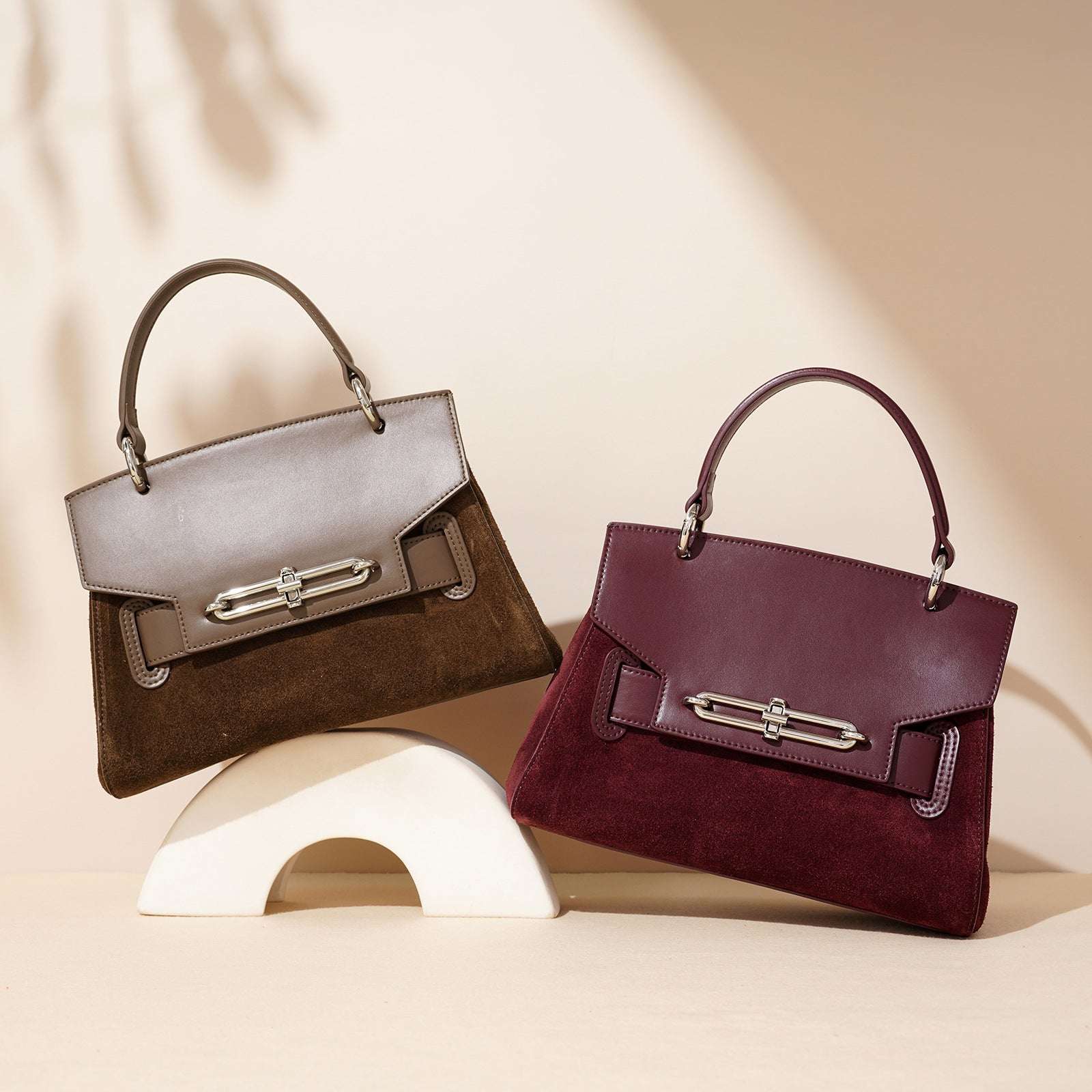 Premium Suede Leather Tote Bag for Women - Stylish & Spacious Handbag for Work, Travel & Everyday Use