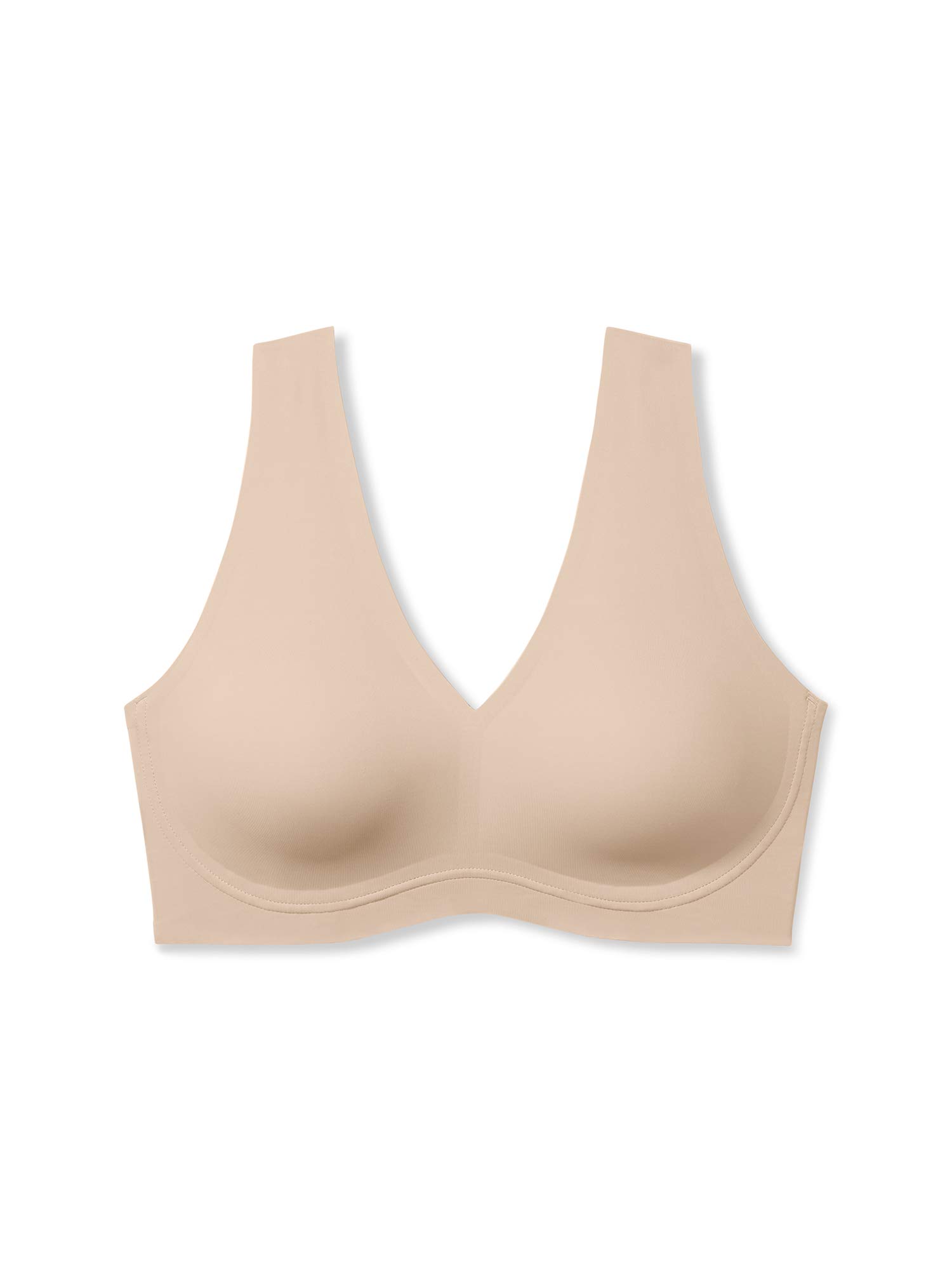 True & Co Women's True Body Lift V Neck Bra - Seamless Comfort Wireless Bra for Everyday Wear - Perfect for Work, Yoga & Lounge