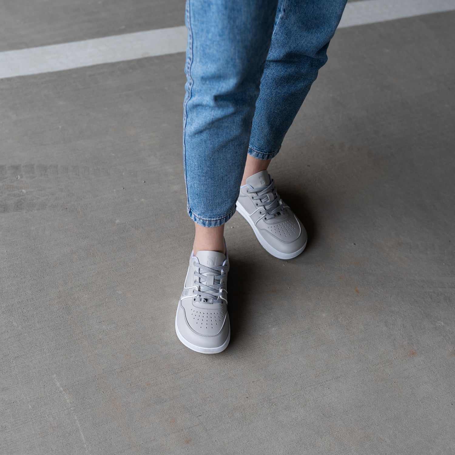 Barebarics Arise Barefoot Sneakers for Women & Men - Light Grey Minimalist Shoes for Running, Walking & Gym Workouts