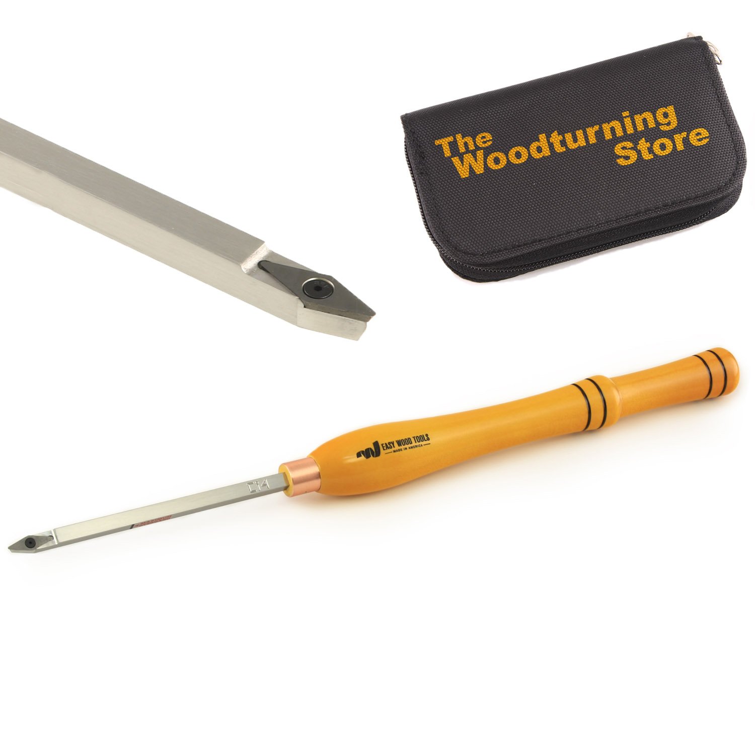 Premium Woodturning Tools Set - Easy Wood Tools 7300 Mid-Size Detailer with Bonus Carbide Cutter Holder | Professional Wood Lathe Tools for DIY Woodworking Projects | Perfect for Bowl Turning, Spindle Work & Fine Detailing