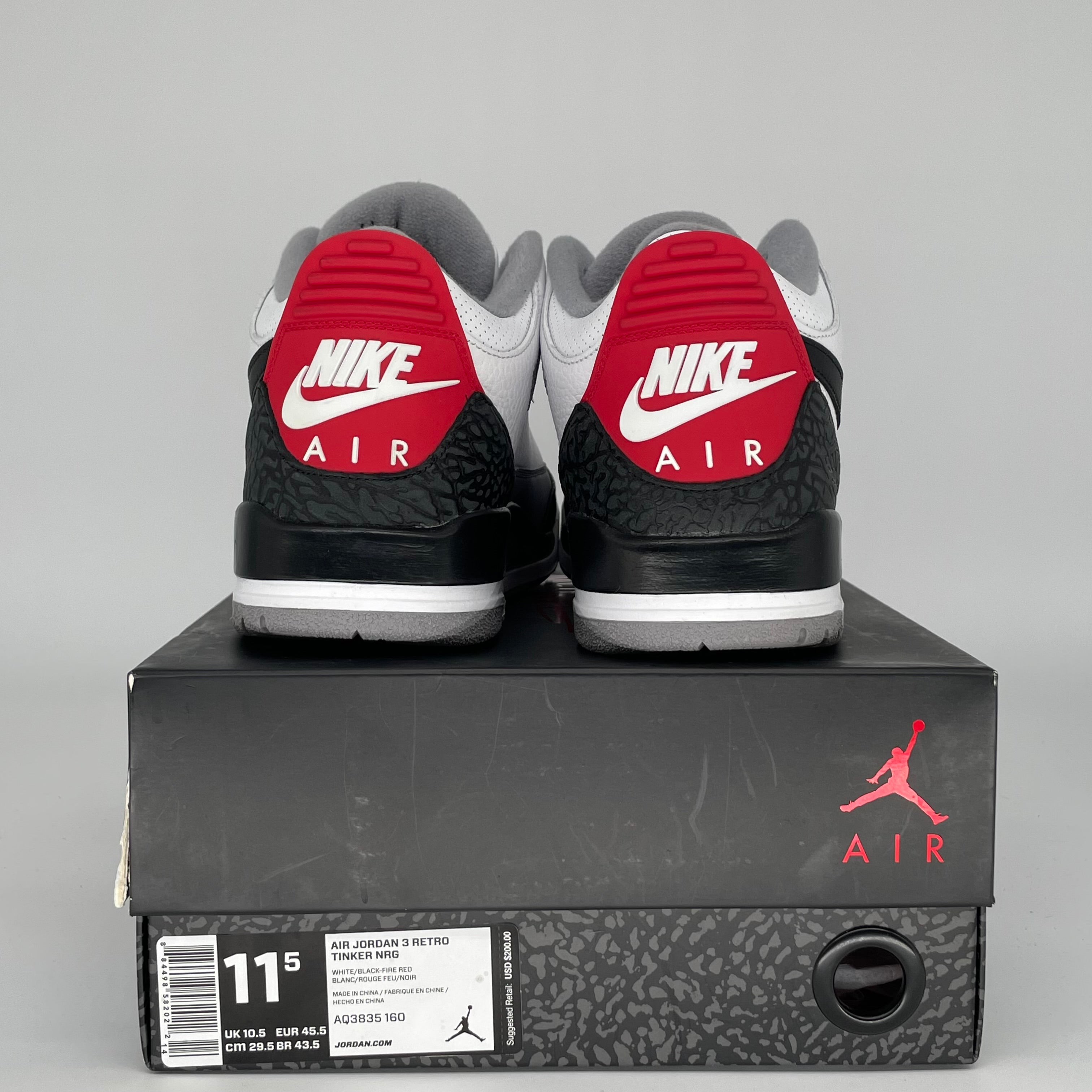 AIR JORDAN 3 Tinker Hatfield Sneakers Men's Size 11.5 - AQ3835-160 | Retro Basketball Shoes for Running, Gym & Streetwear Fashion