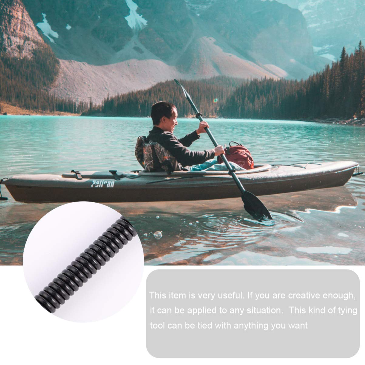 VILLCASE 5Pcs Fishing Lanyard Keychains - Retractable Safety Coil with Carabiner for Men (1.2m) - Perfect for Outdoor & Work Keys