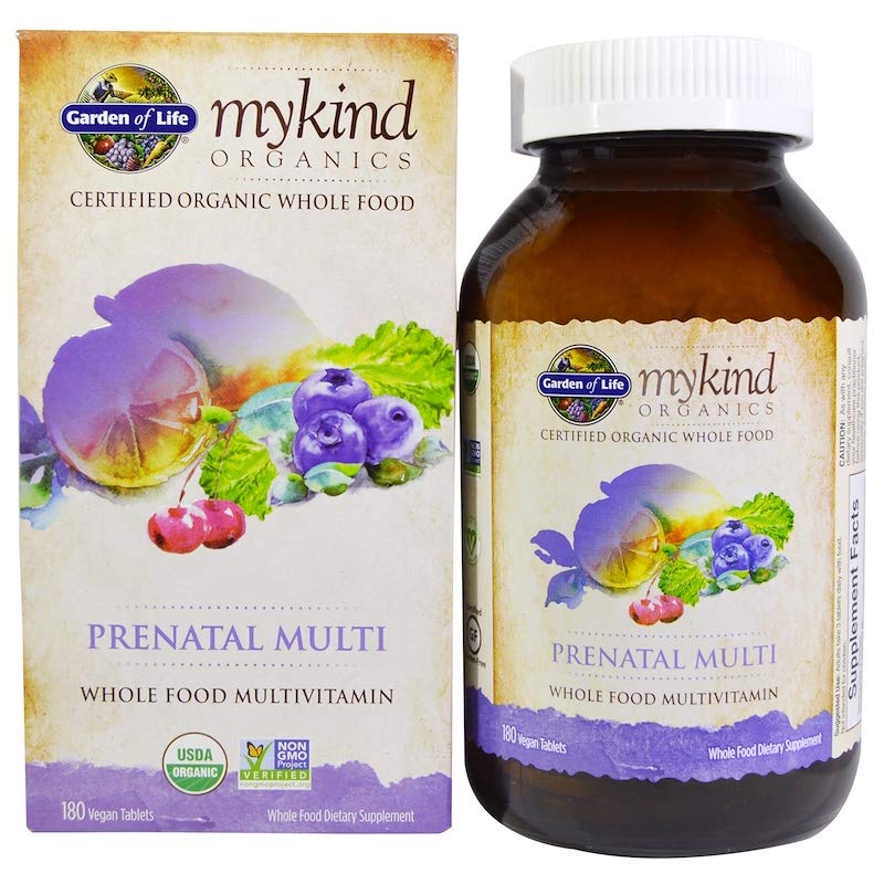 Garden of Life MyKind Organics Prenatal Whole Food Multivitamin - 180 Vegan Tablets for Pregnancy & Postpartum Support | Organic Prenatal Vitamins for Women with Folic Acid, Iron & Vitamin D | Supports Healthy Baby Development & Maternal Wellness