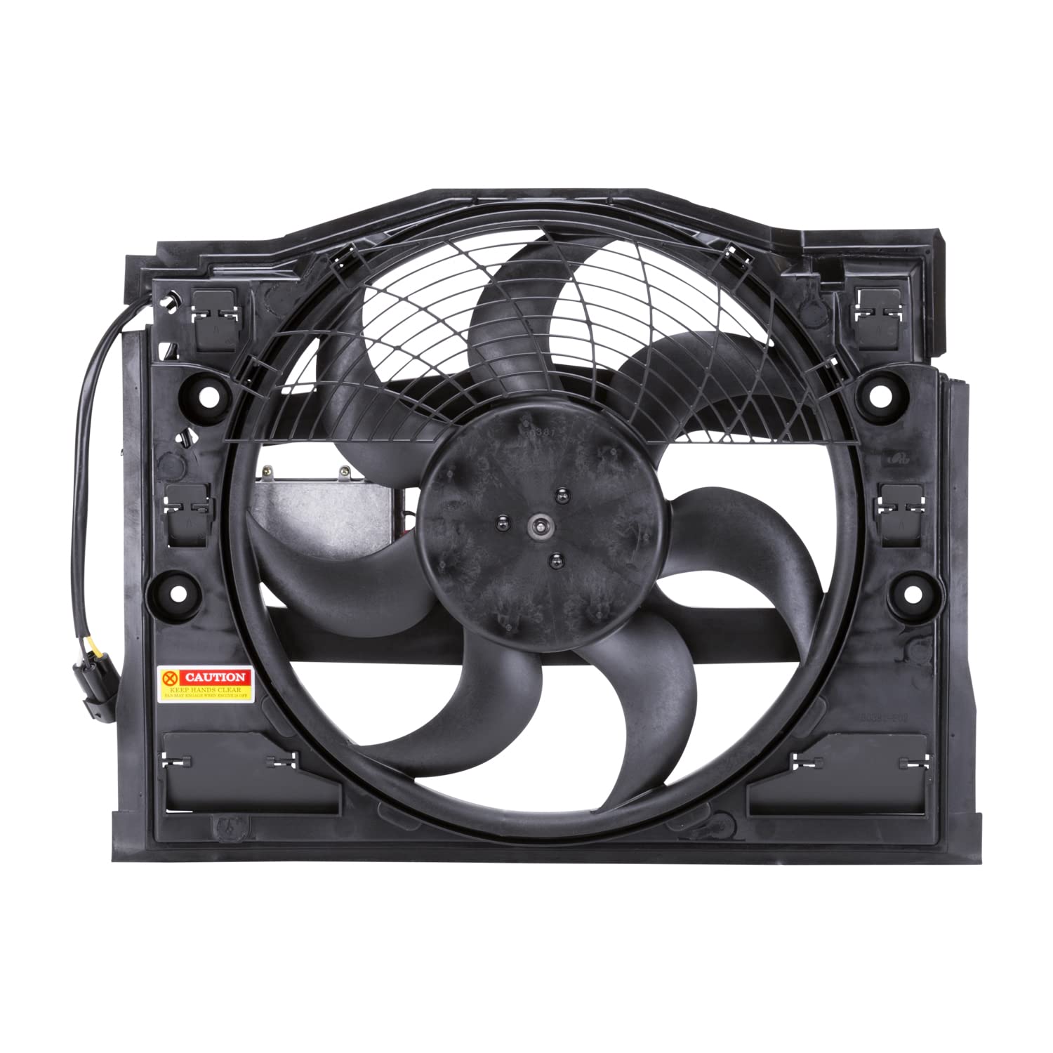 TYC 611190 BMW 3 Series E46 Replacement Condenser Cooling Fan Assembly - Black Radiator Fan with Clutch for 1999-2006 Models | Perfect for AC Repair & Engine Cooling System Maintenance