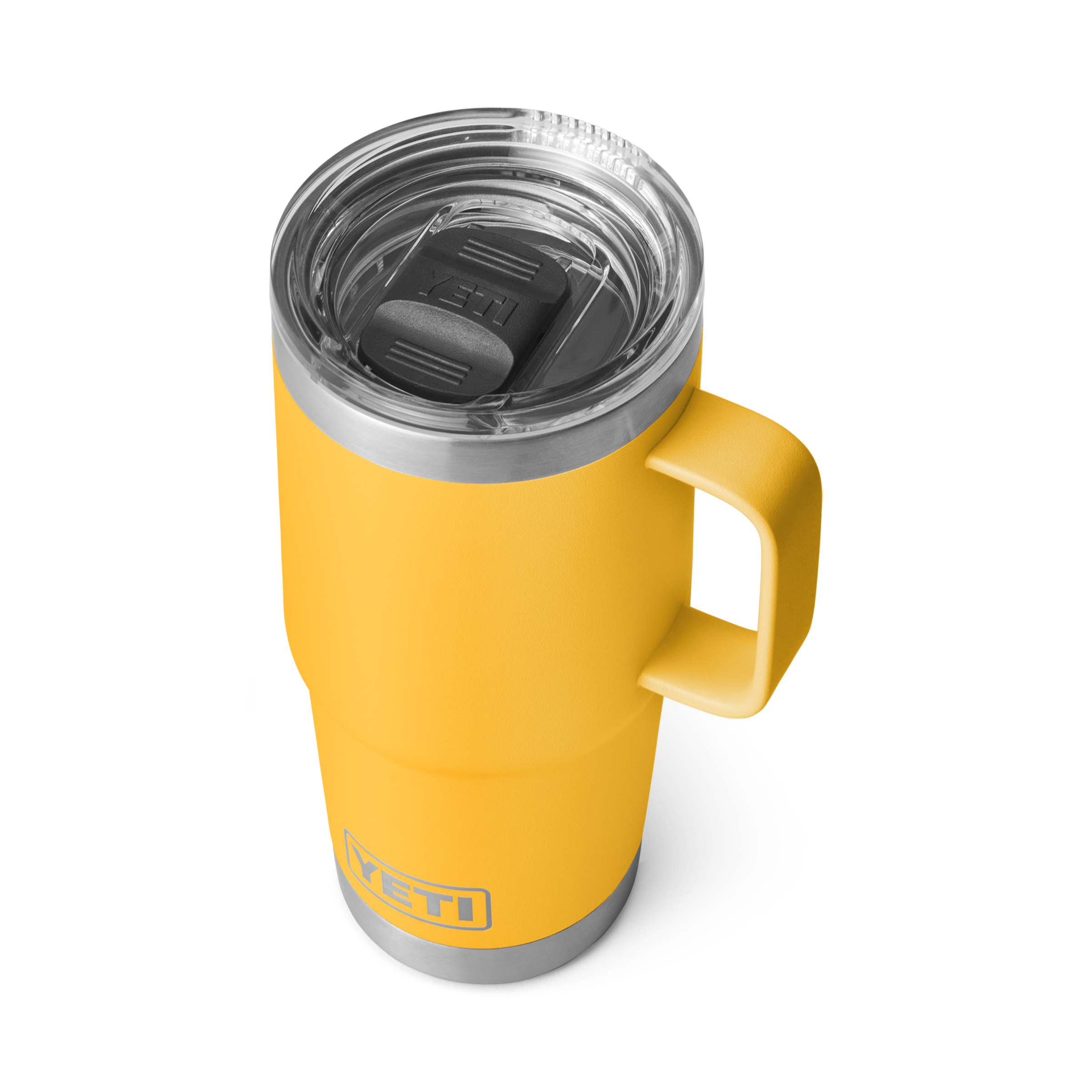 Yeti Rambler 20 oz Stainless Steel Travel Mug with Lid - Alpine Yellow | Insulated Tumbler for Hot & Cold Drinks | Perfect for Camping, Hiking, and Commuting