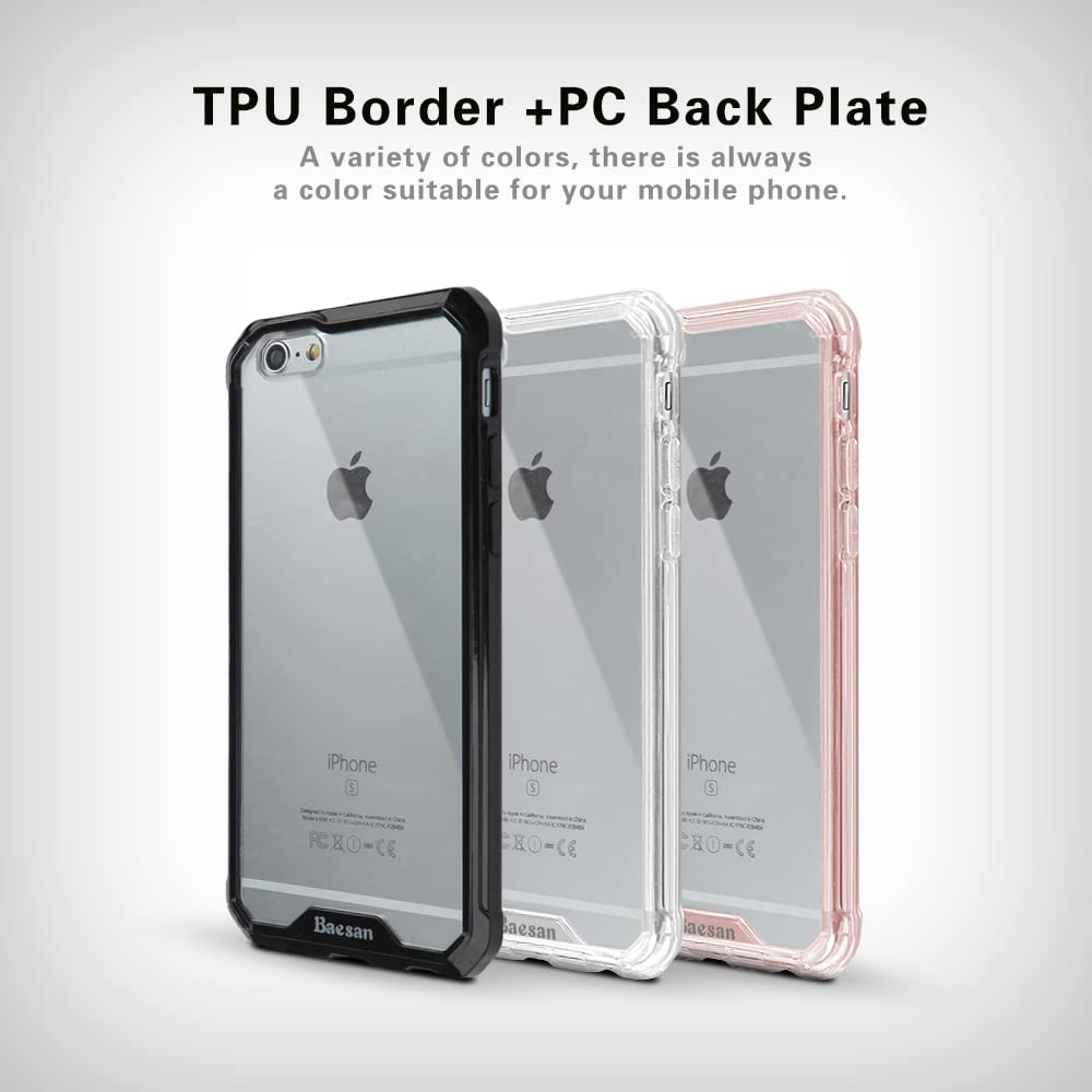 Slim Transparent TPU Phone Case with PC Hard Panel - For Everyday Protection