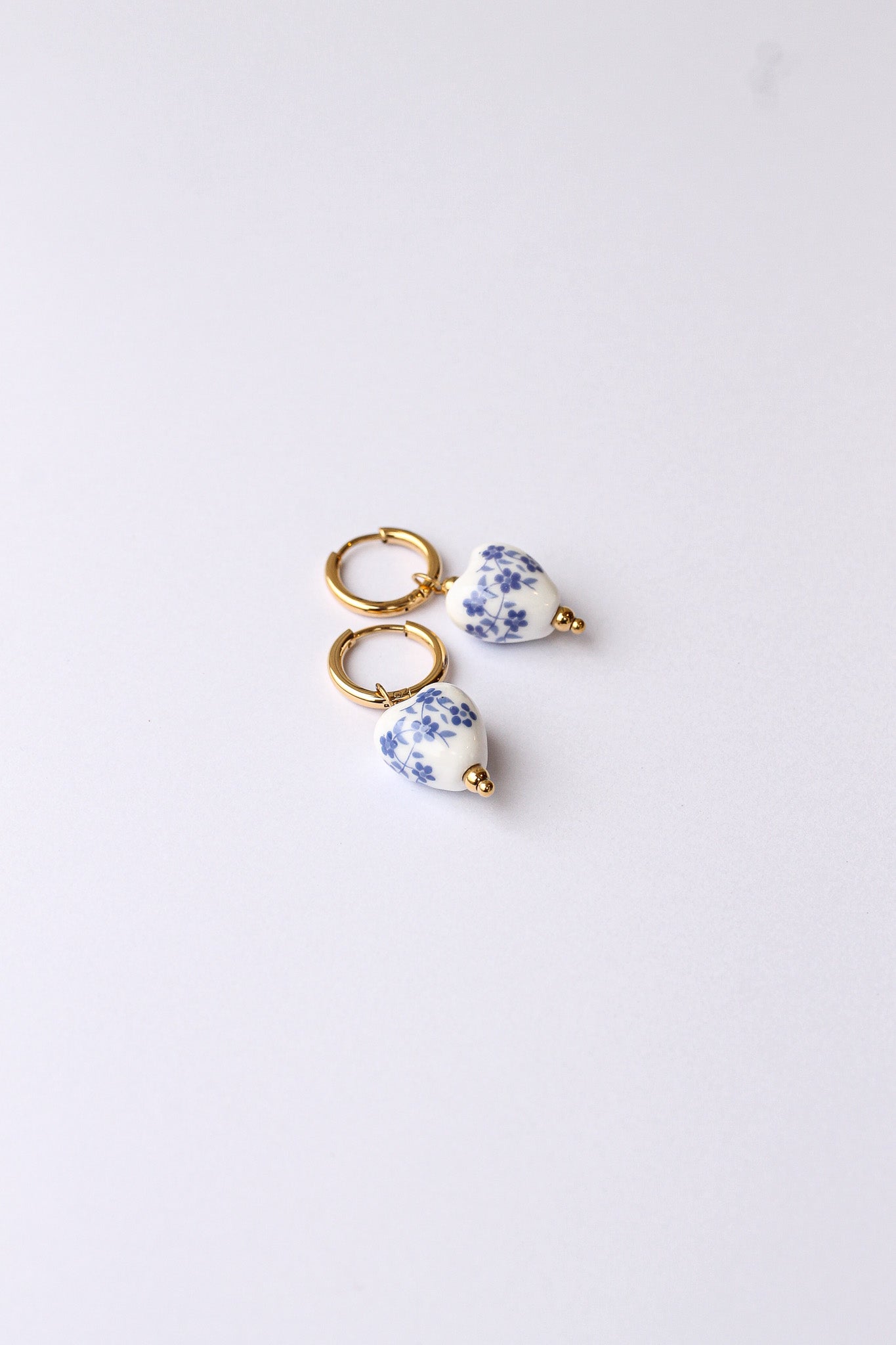 Mini Bella Hoop Earrings in Blue - Dainty Gold Hoops for Women, Perfect for Everyday Wear & Special Occasions