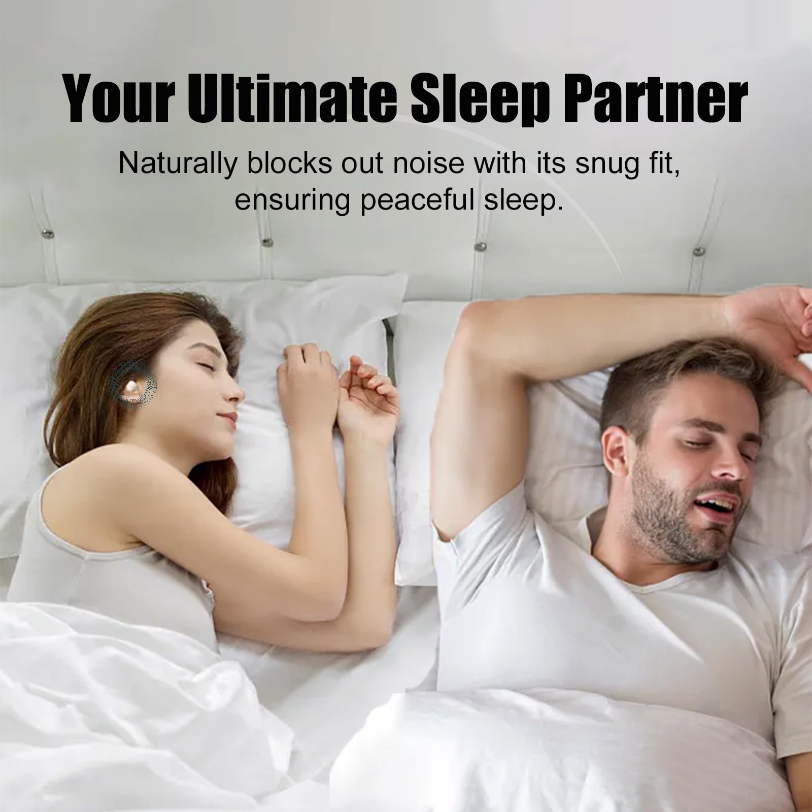 Wireless Bluetooth 5.3 Sleep Earbuds for Side Sleepers - Noise Cancelling Sleeping Headphones with 6H Playtime, Comfortable Fit Earplugs for Night Use | Perfect for Travel, Meditation & Insomnia Relief