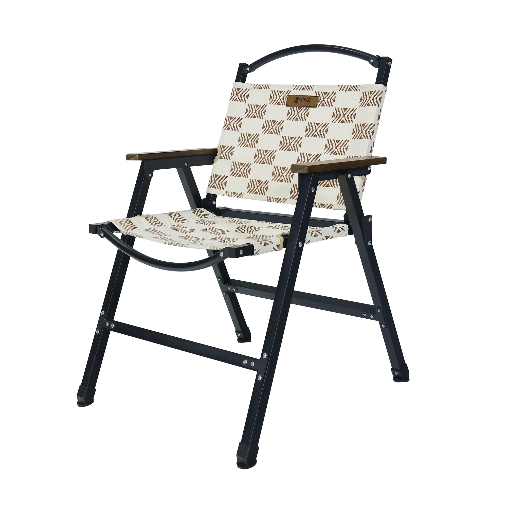 Lightweight Folding Camping Chair - Portable Outdoor Beach Chair with Printed Canvas - Perfect for Camping, Fishing, Picnics, Hiking, Festivals & Backyard Relaxation