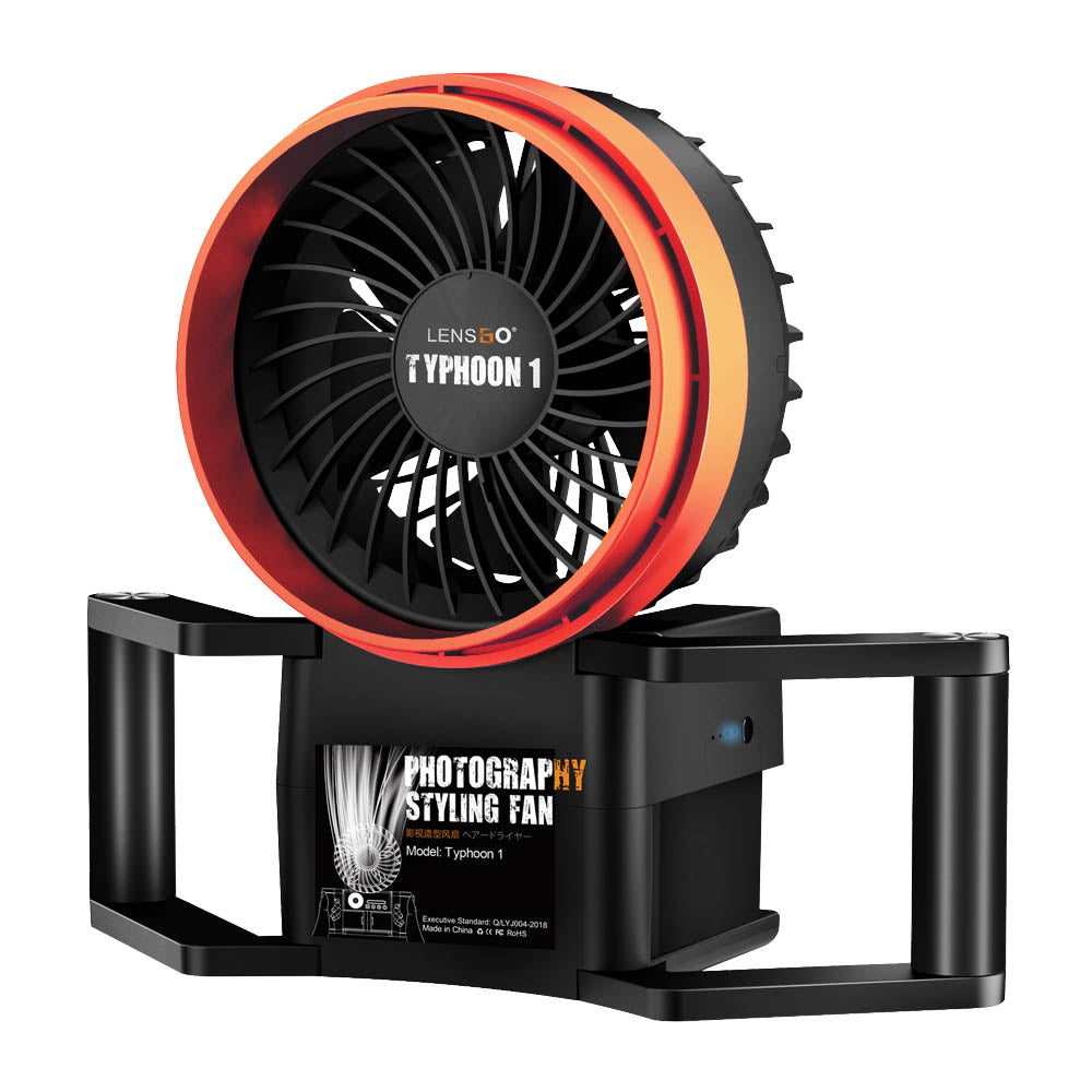 Typhoon 1 Compact Portable Handheld Photography Studio Fan - Professional Wind Machine for Photo Shoots, Video Production & Makeup Styling
