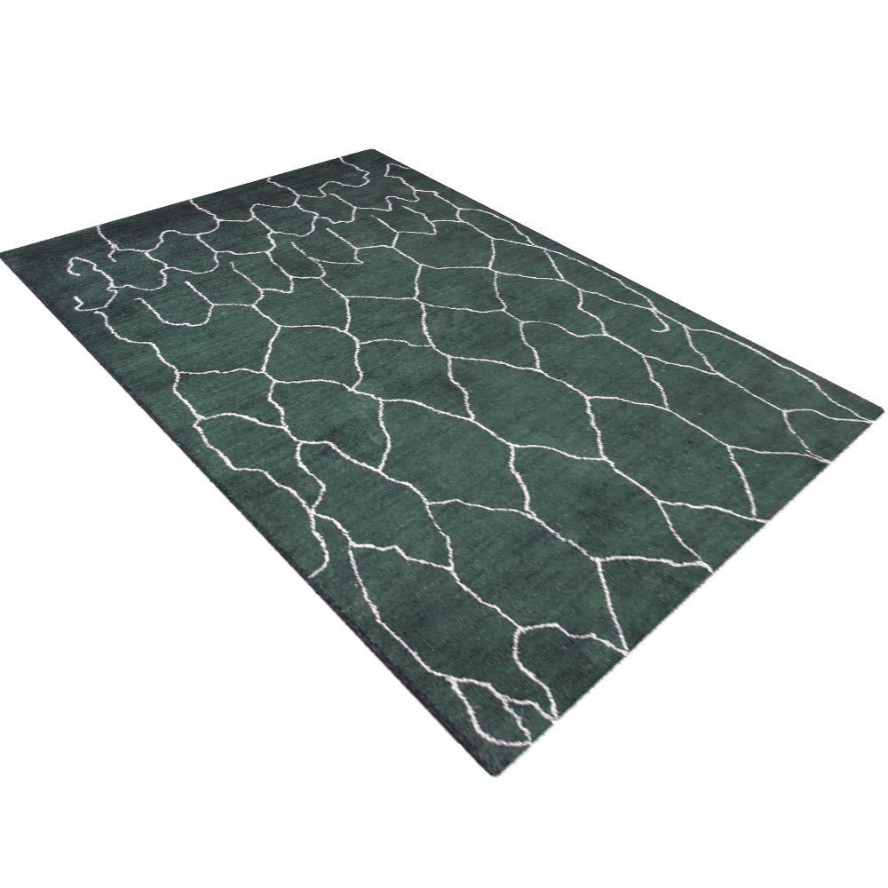 Hand Knotted Fusion Rug - Premium Handmade Wool Area Rug for Living Room, Bedroom, Dining Room - Soft & Durable Floor Covering for Home Decor